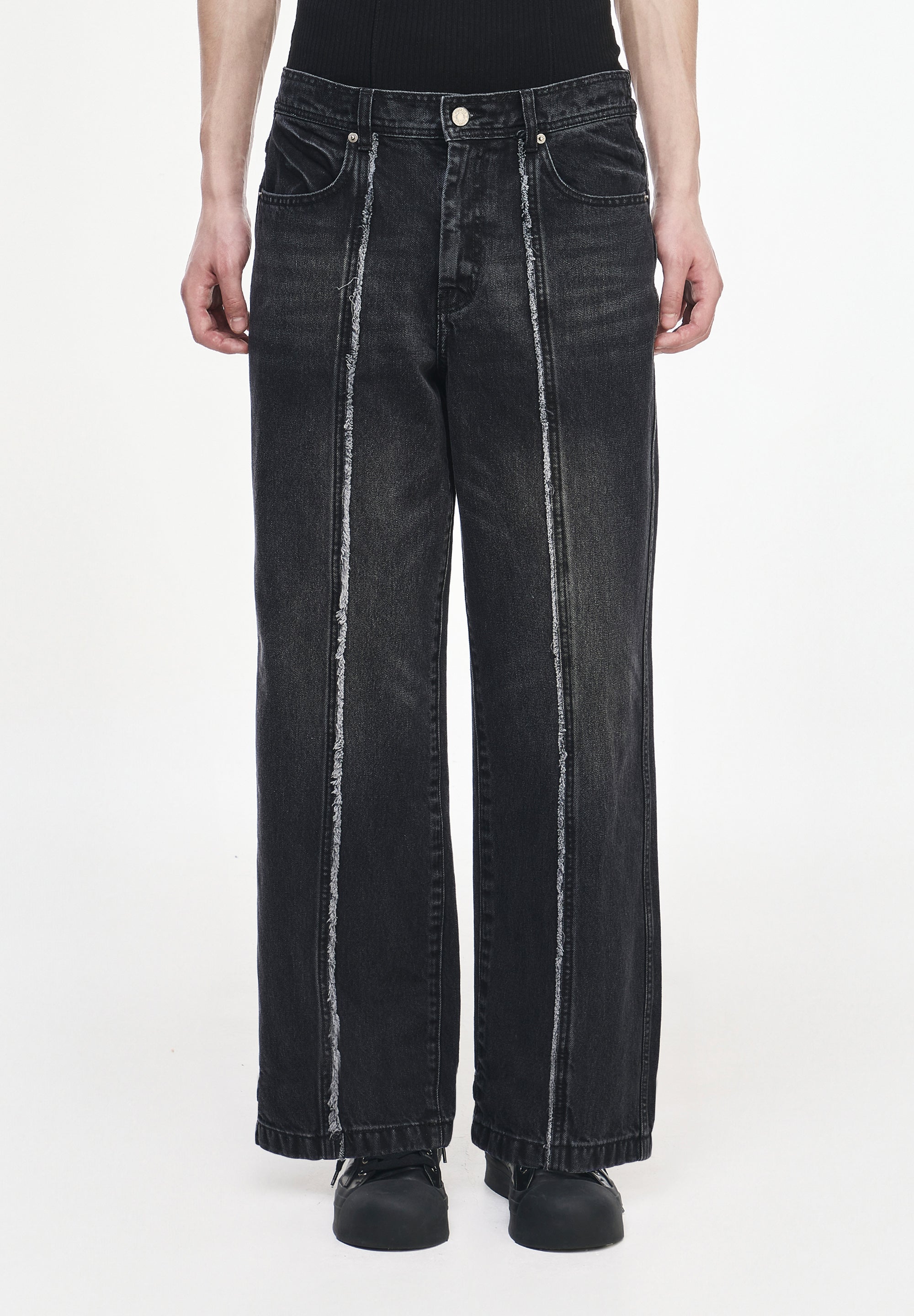 SONGZIO HOMME CUT OUT STRAIGHT DENIM