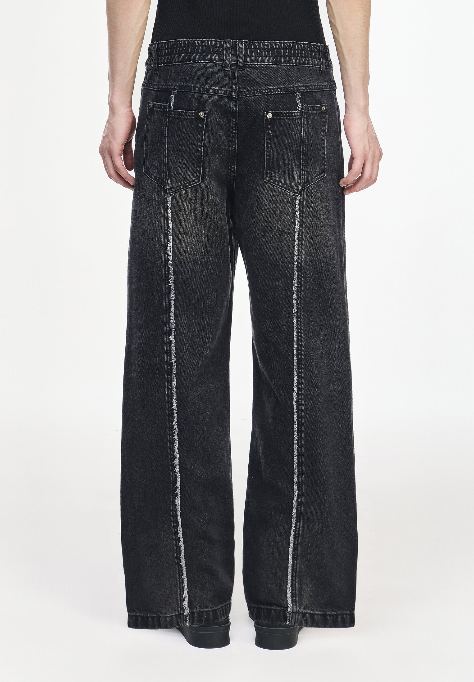 SONGZIO HOMME CUT OUT STRAIGHT DENIM