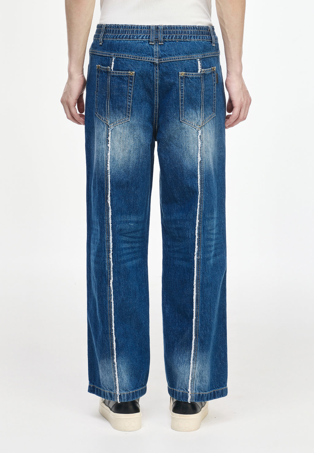 SONGZIO HOMME CUT OUT STRAIGHT DENIM