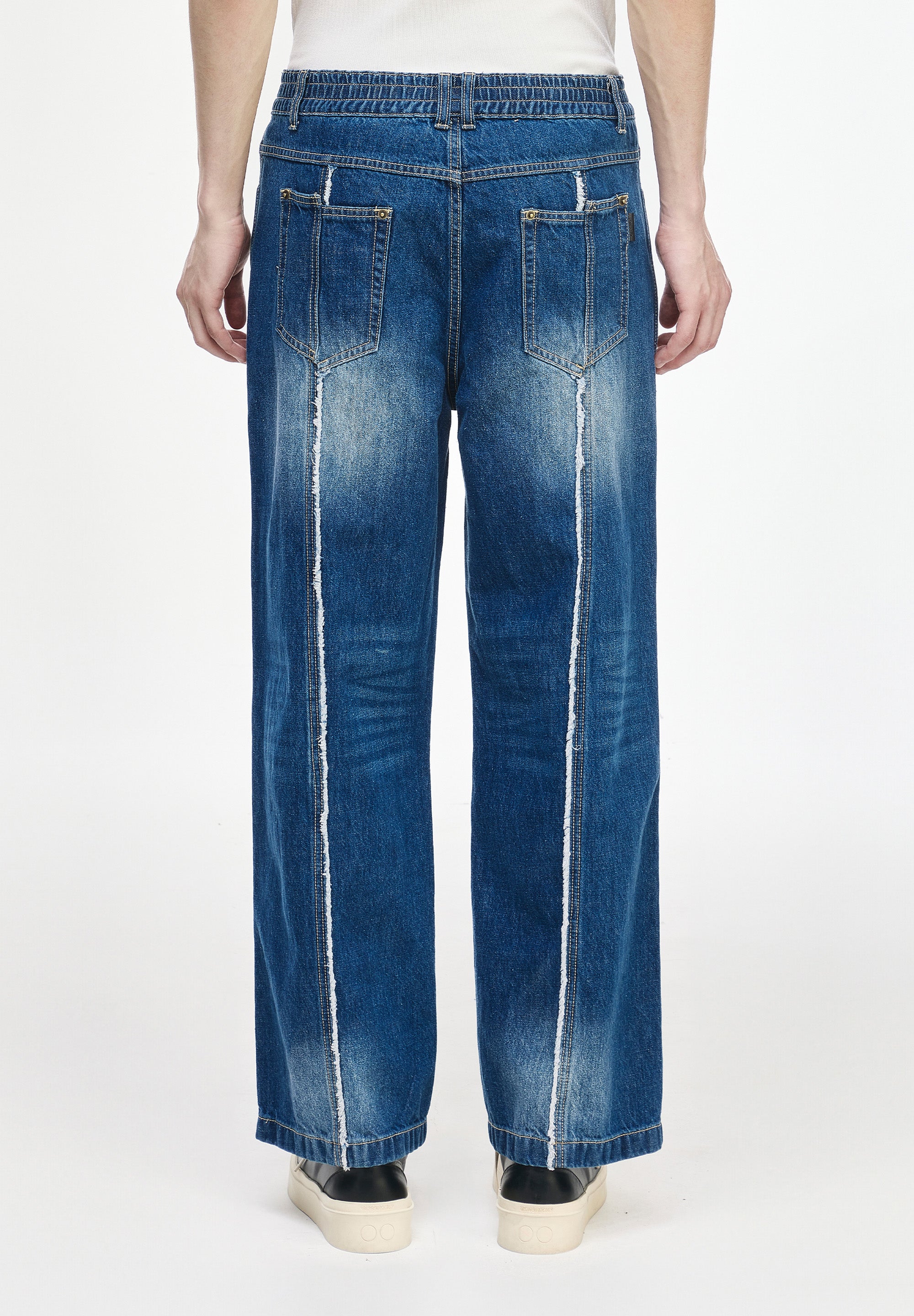 SONGZIO HOMME CUT OUT STRAIGHT DENIM