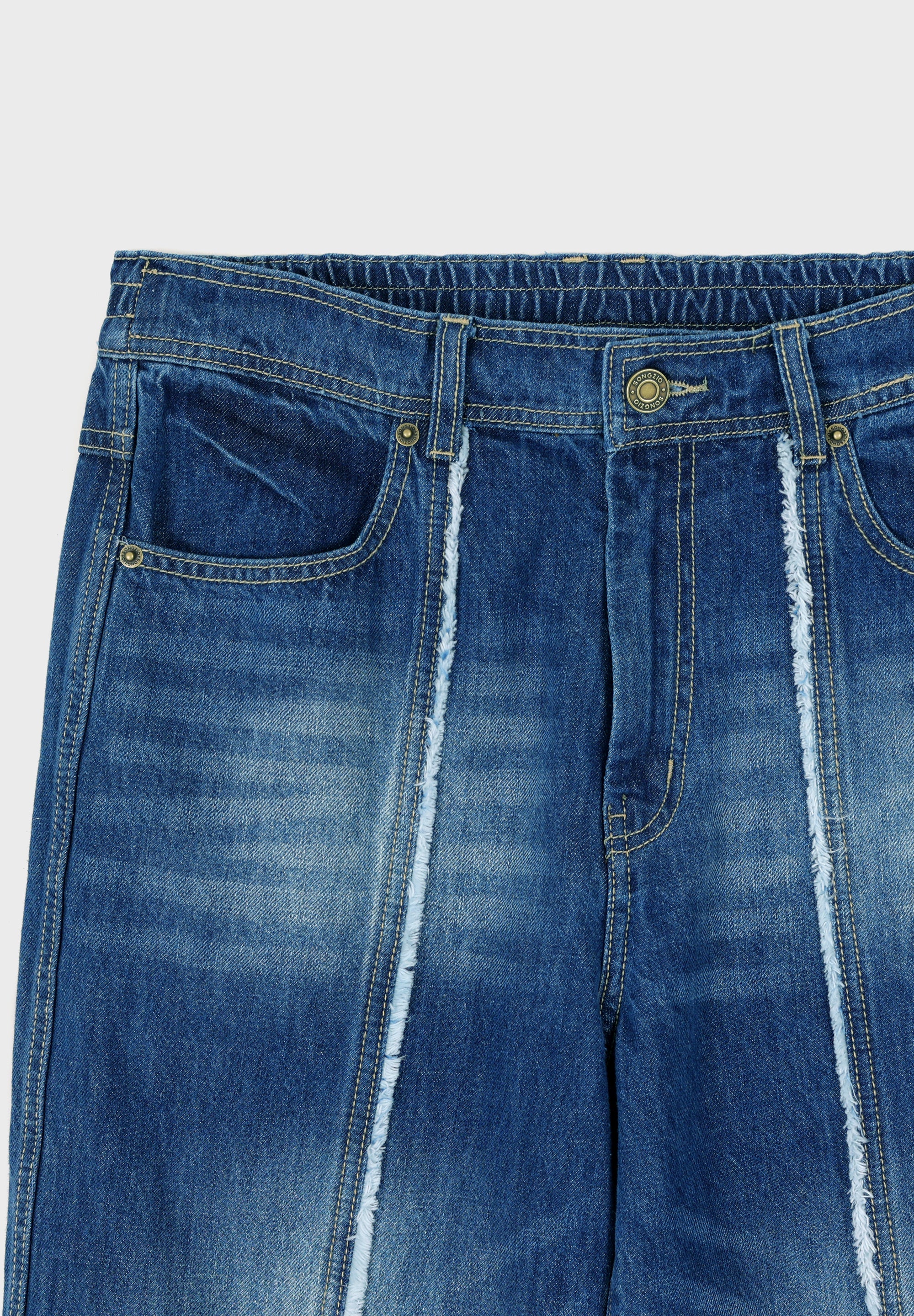SONGZIO HOMME CUT OUT STRAIGHT DENIM