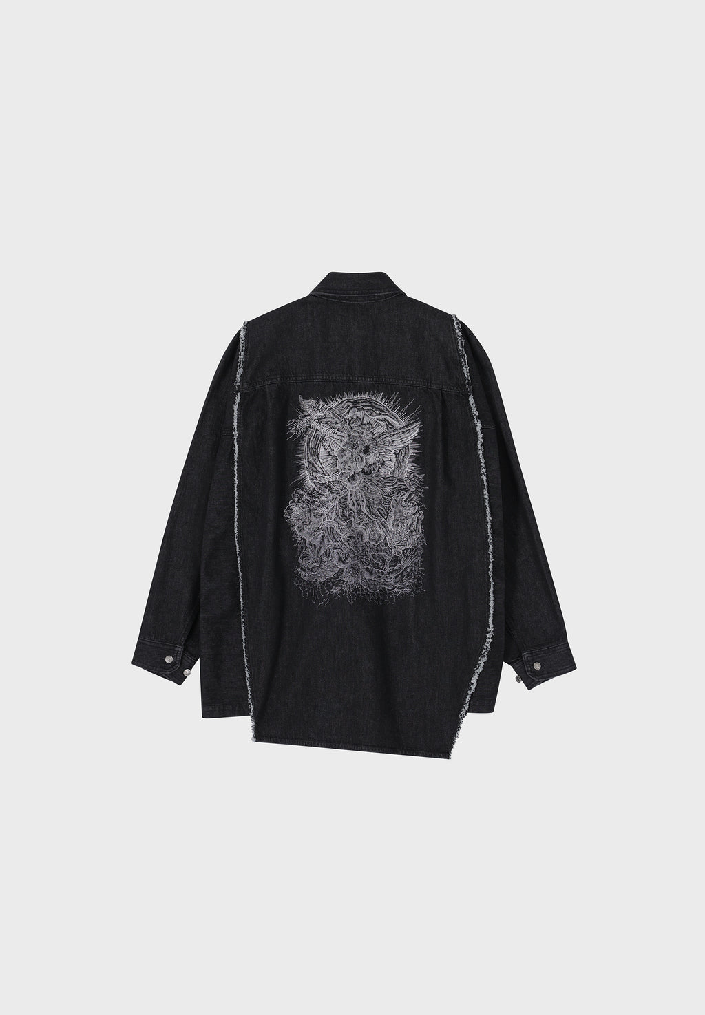 SONGZIO COLLECTION POLYPTYCH EMBROIDERED DENIM SHIRT