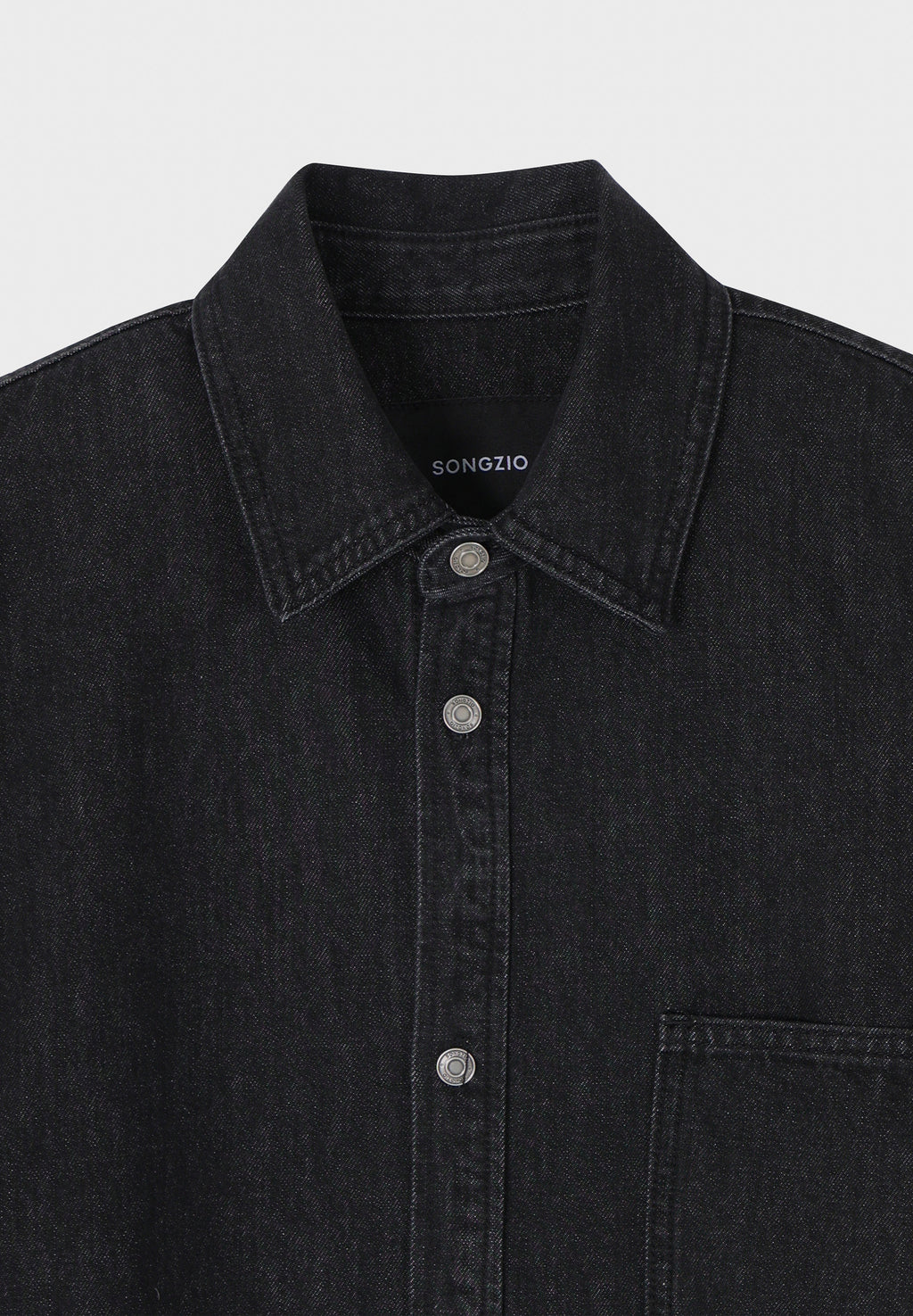 SONGZIO COLLECTION POLYPTYCH EMBROIDERED DENIM SHIRT