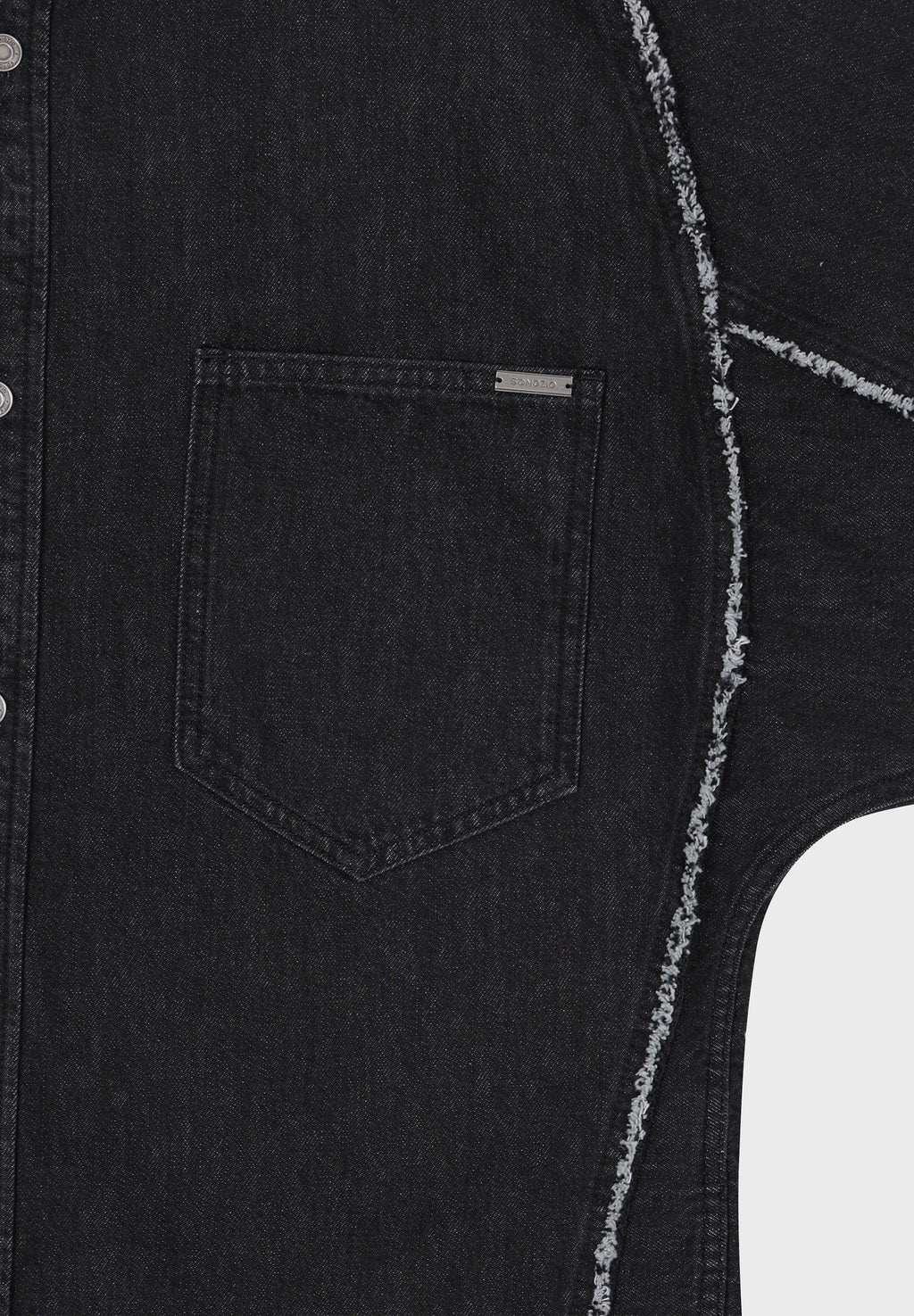 SONGZIO COLLECTION POLYPTYCH EMBROIDERED DENIM SHIRT