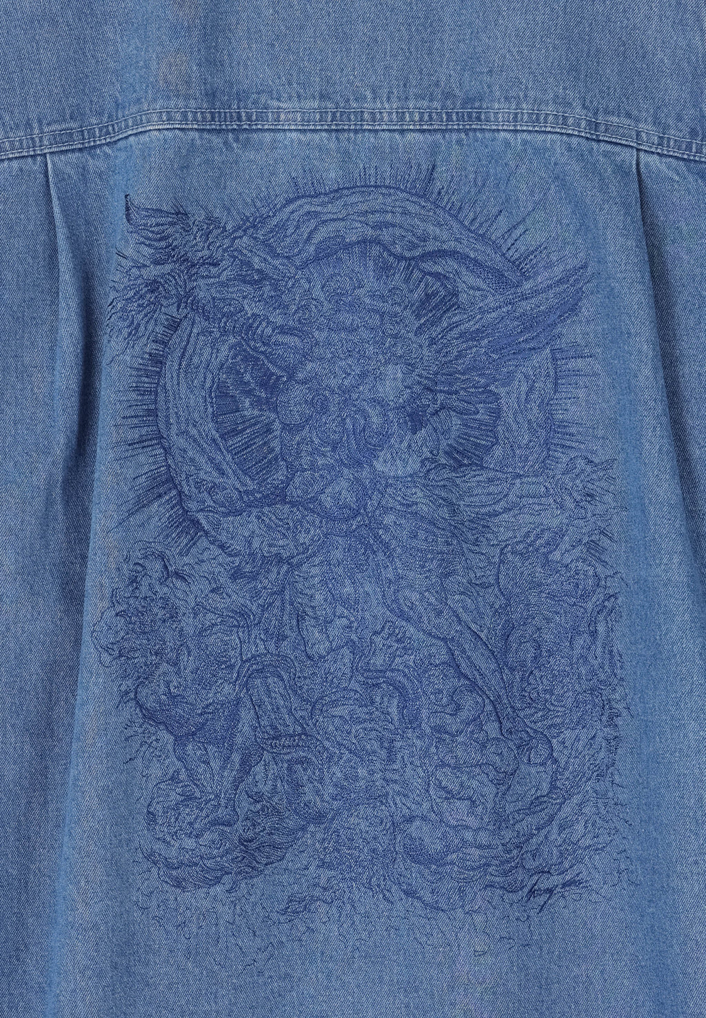 SONGZIO COLLECTION POLYPTYCH EMBROIDERED DENIM SHIRT