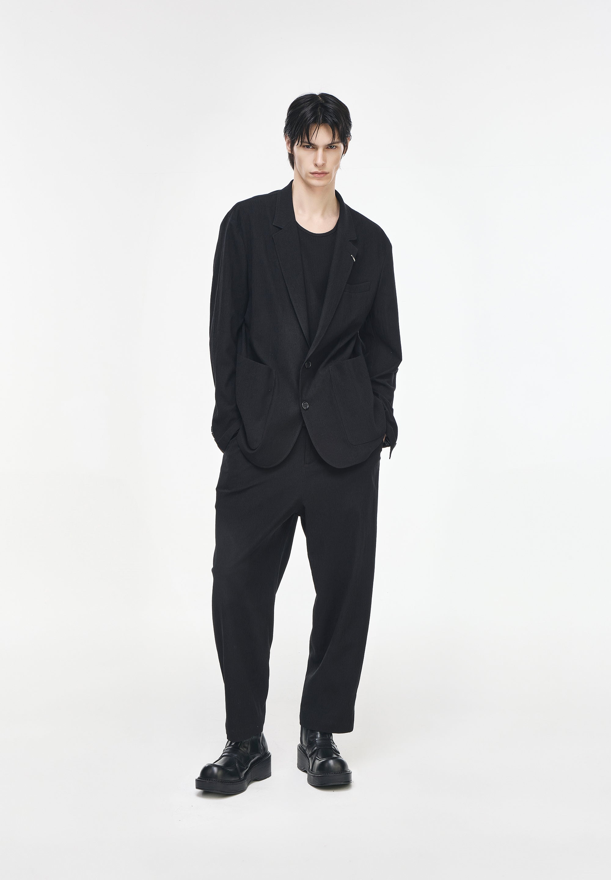 PLEATS COCOON BLAZER