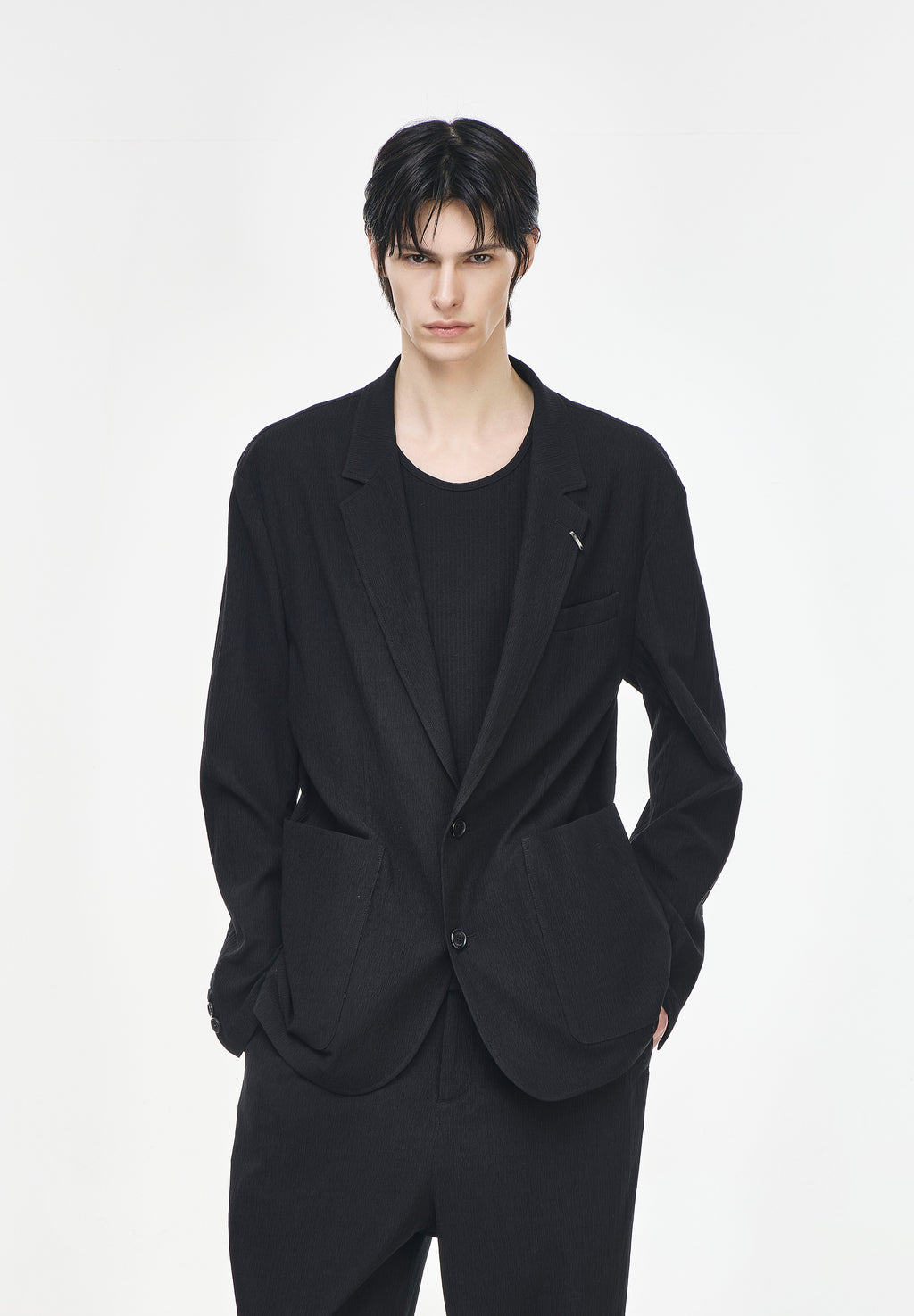 PLEATS COCOON BLAZER