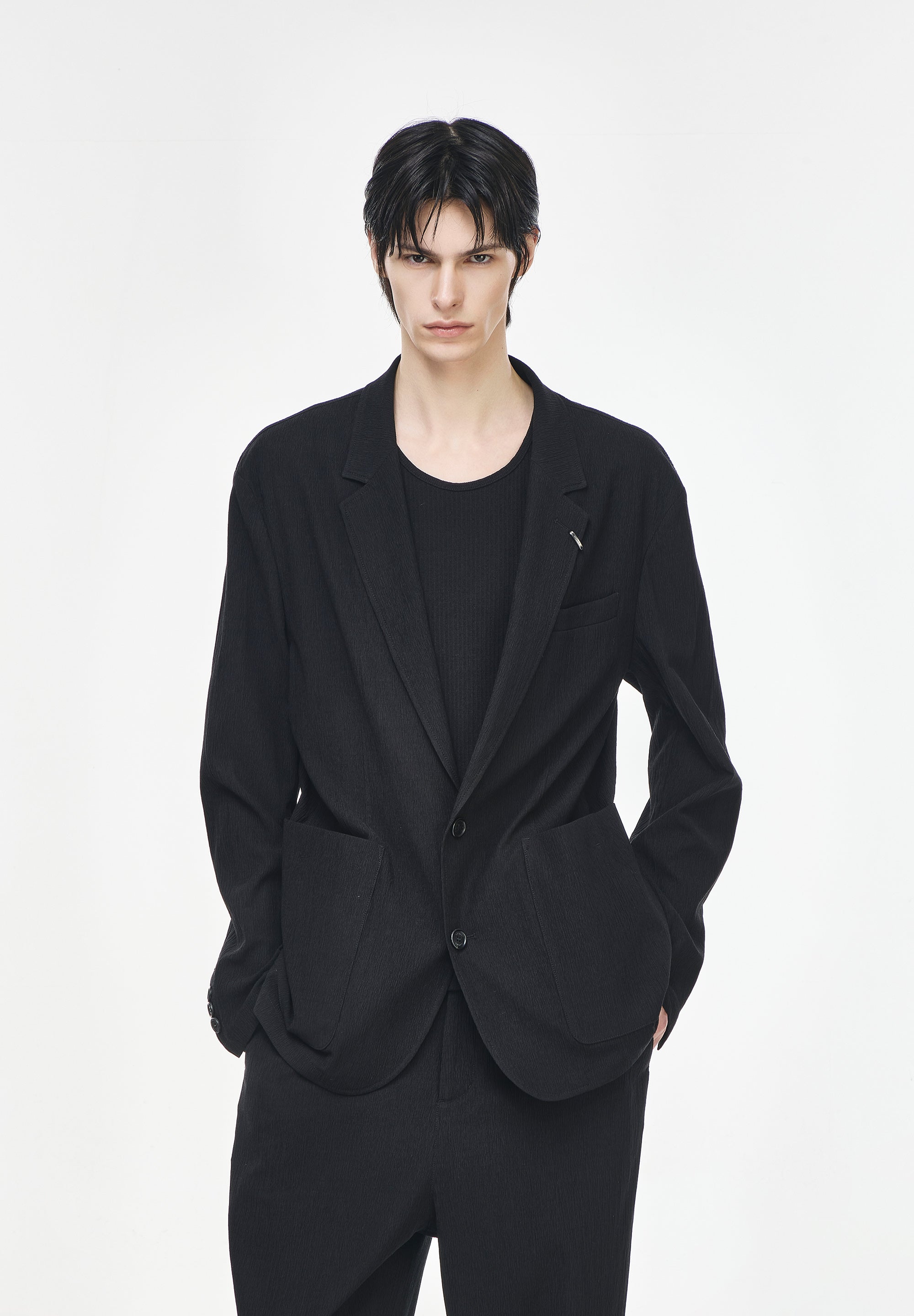 PLEATS COCOON BLAZER