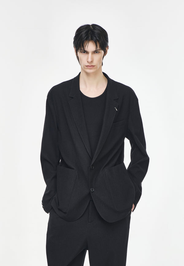 PLEATS COCOON BLAZER