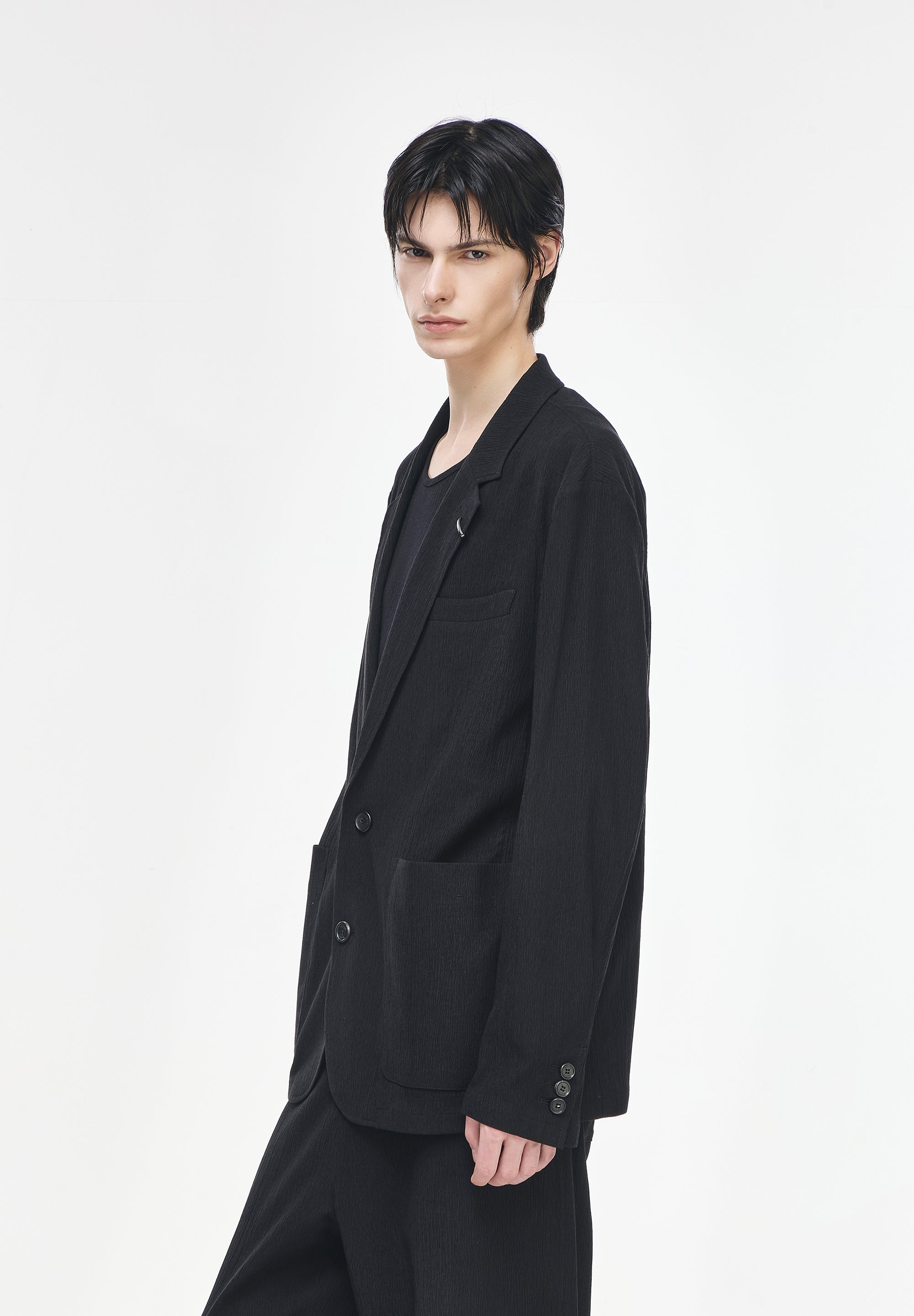 PLEATS COCOON BLAZER