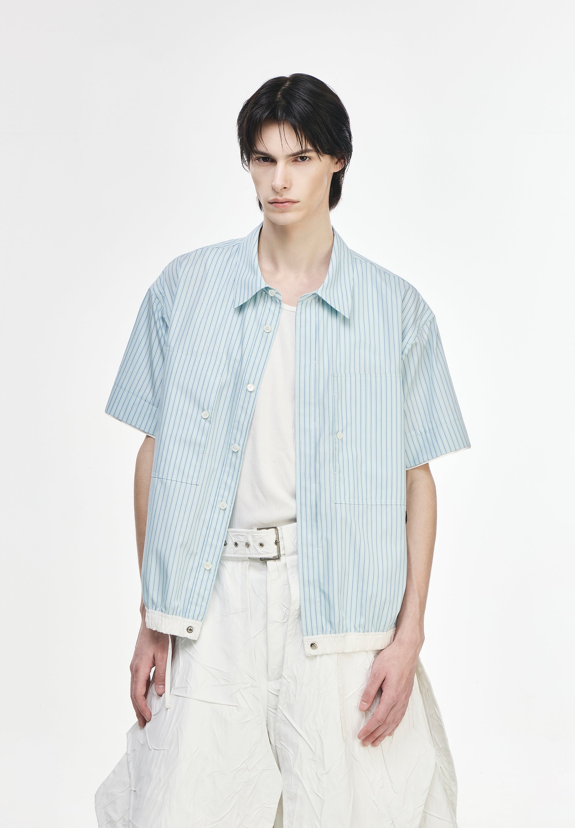 MULTI STRIPE HALF JACKET