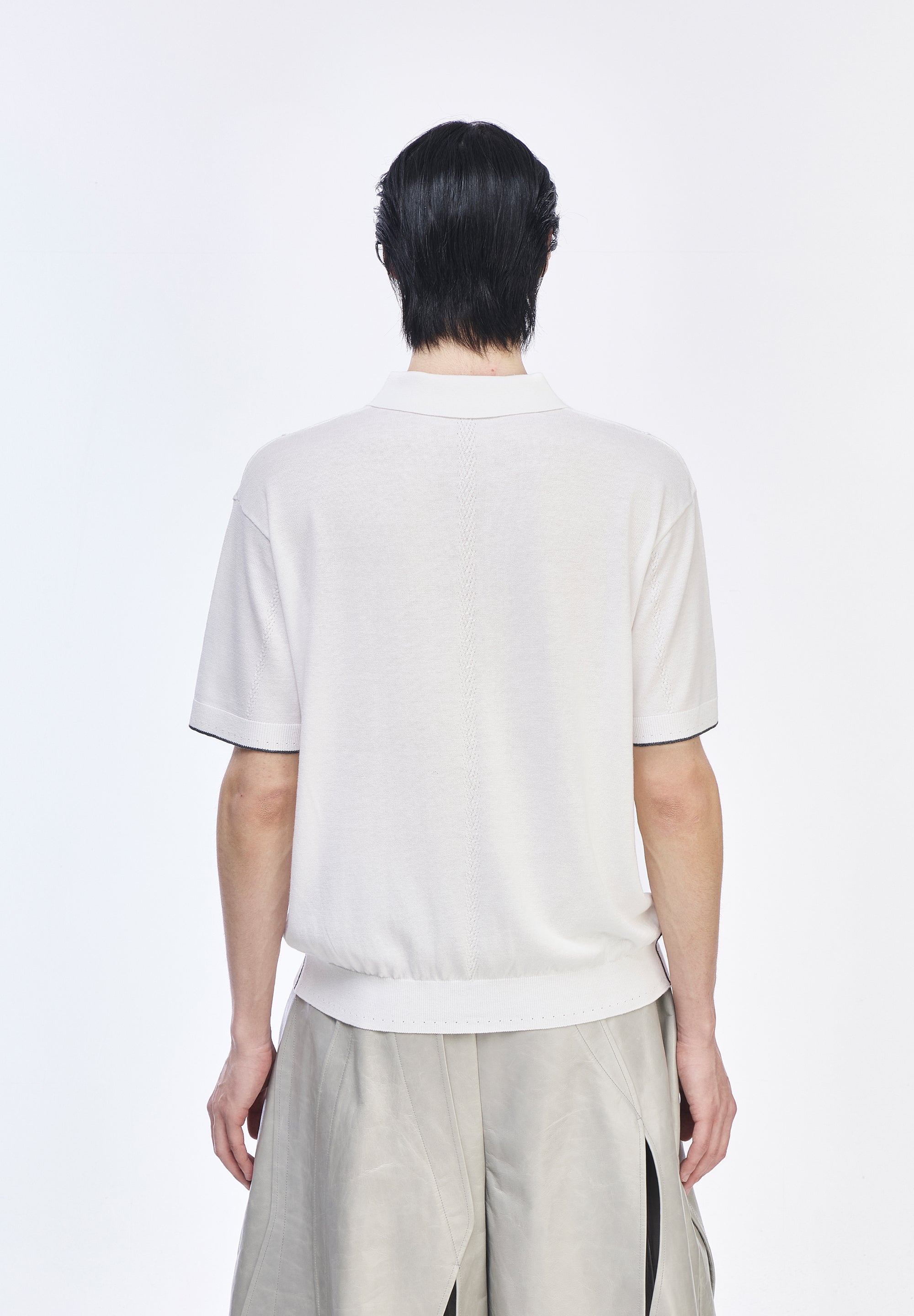 PANTHER COLLARED HALF KNIT