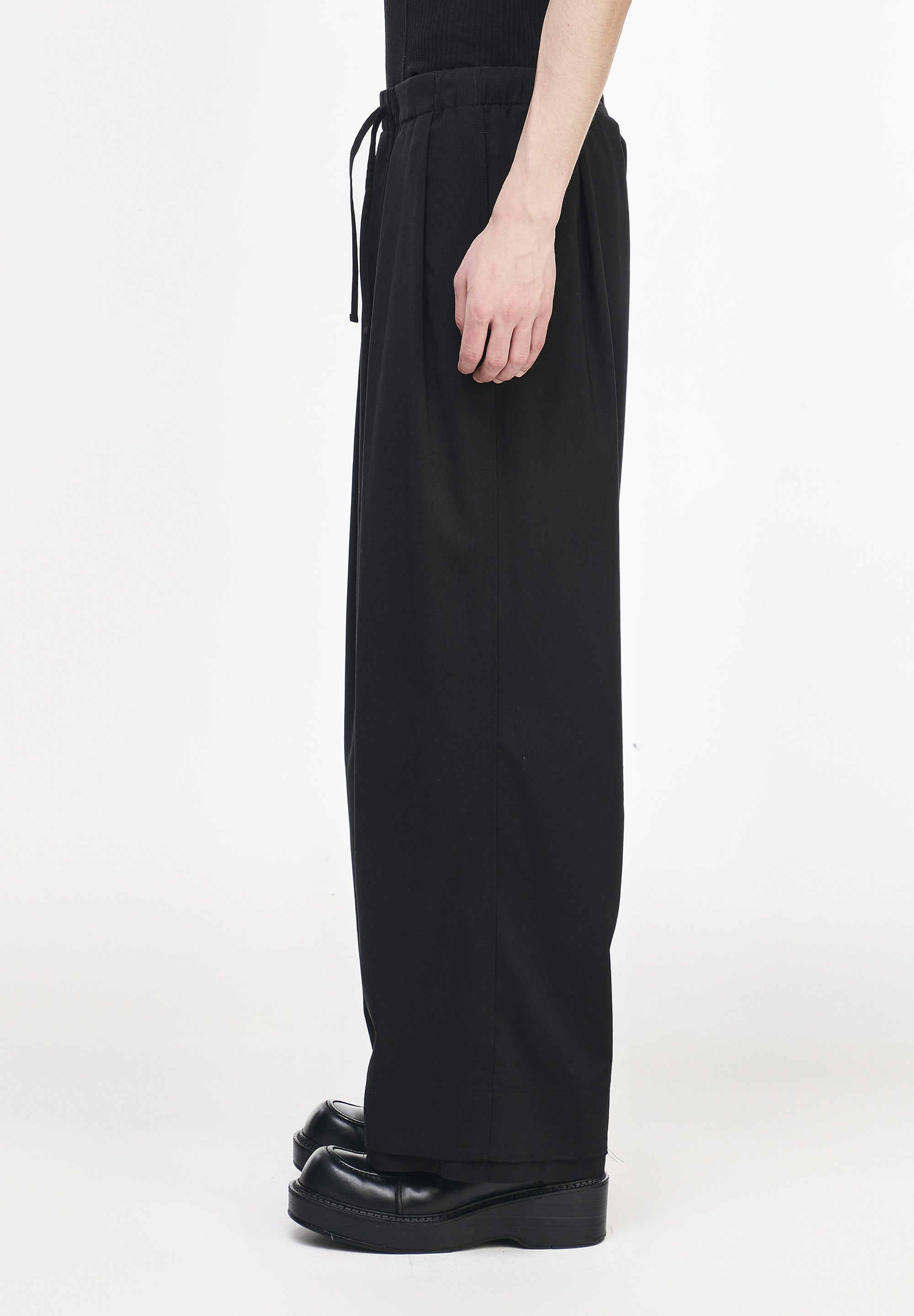 LINEN STRING WIDE PANTS