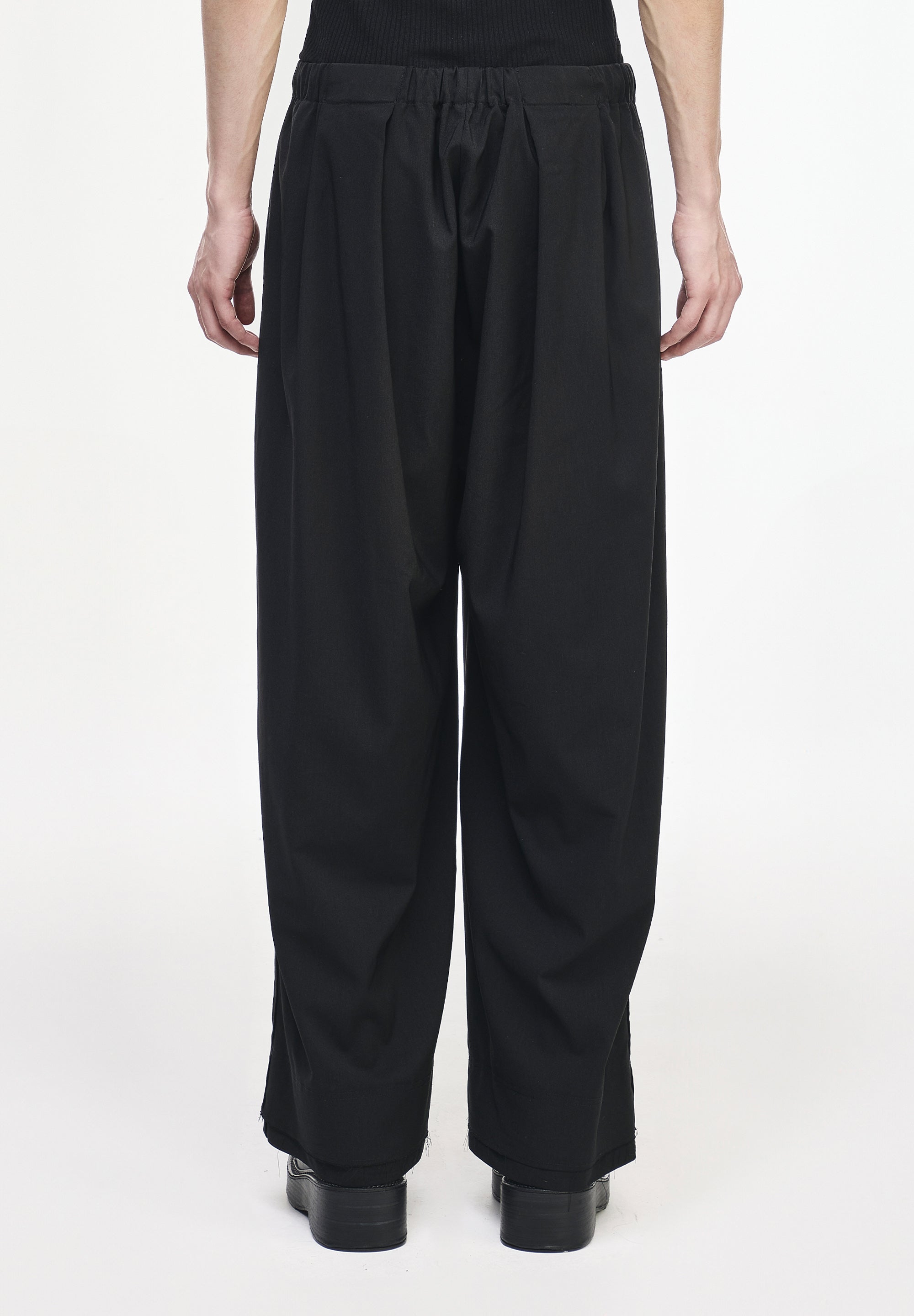 LINEN STRING WIDE PANTS