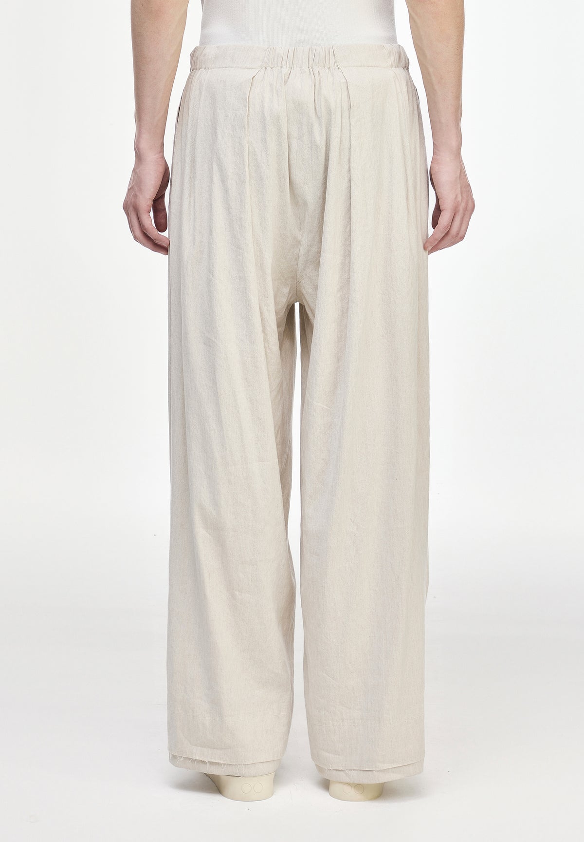 LINEN STRING WIDE PANTS