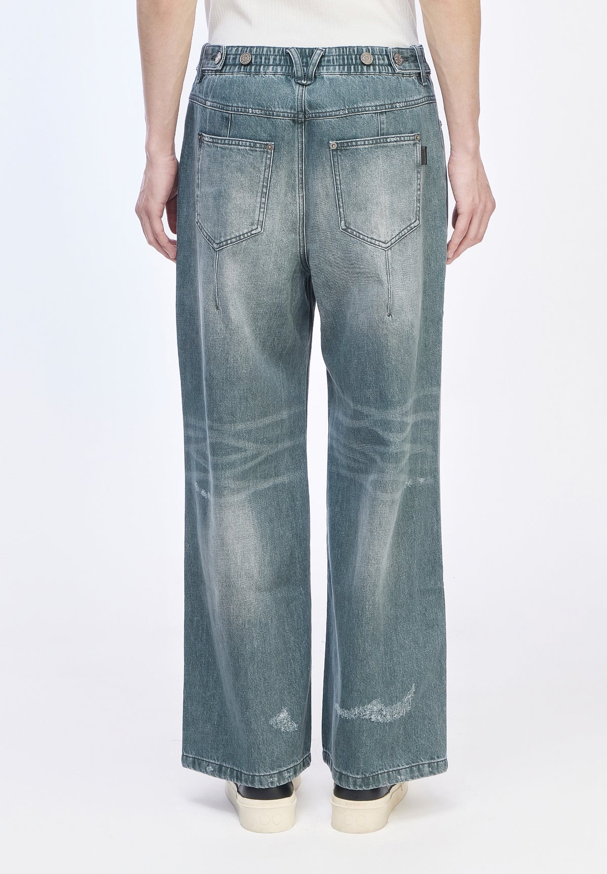 STONE WASHED FLARE DENIM