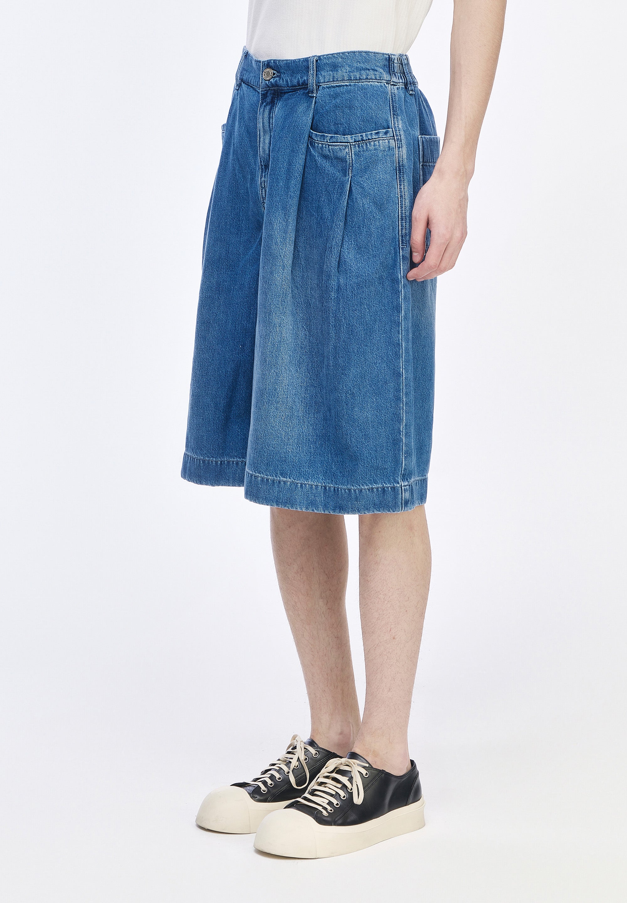 LEVEL VOLUME BERMUDA DENIM