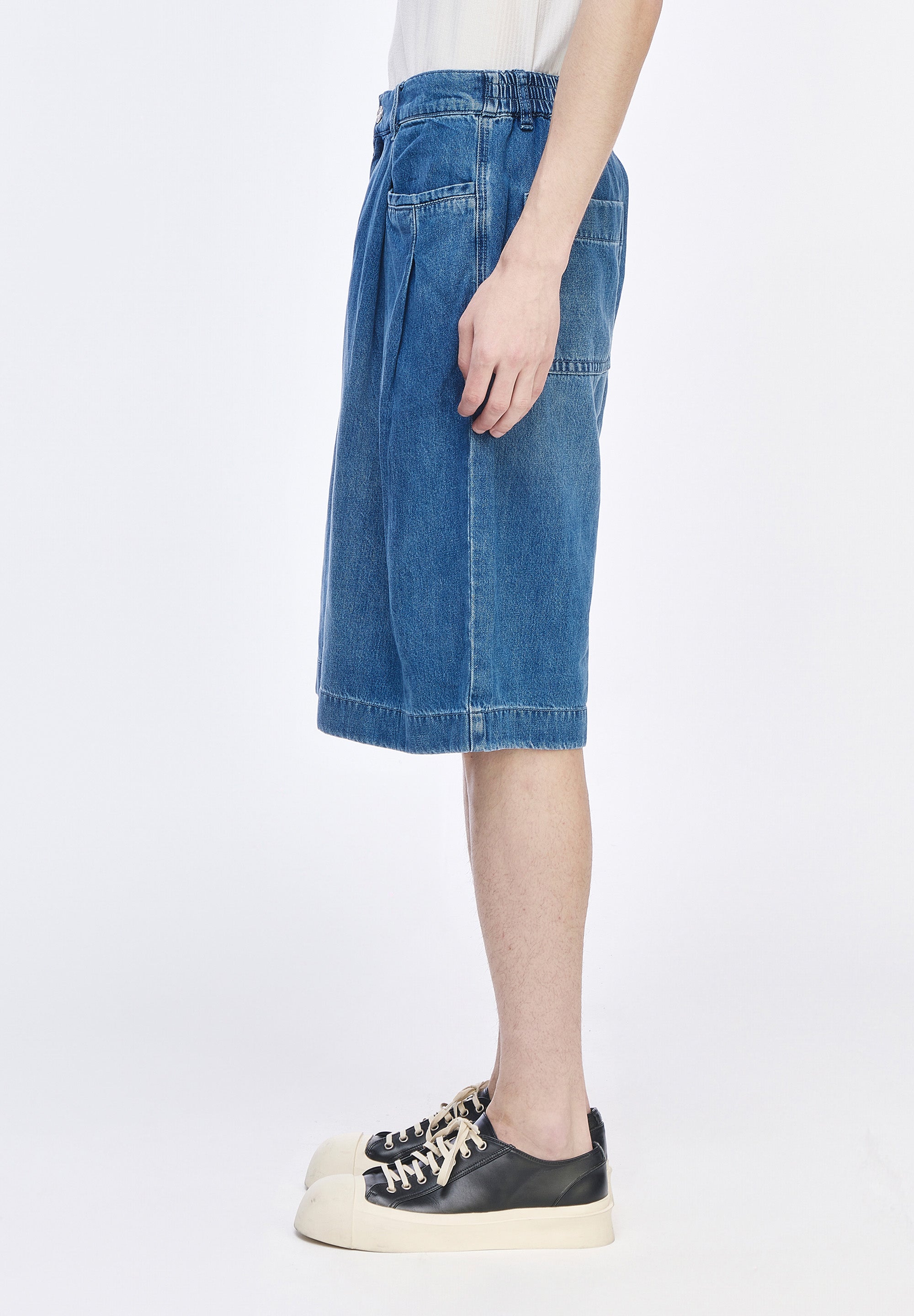 LEVEL VOLUME BERMUDA DENIM