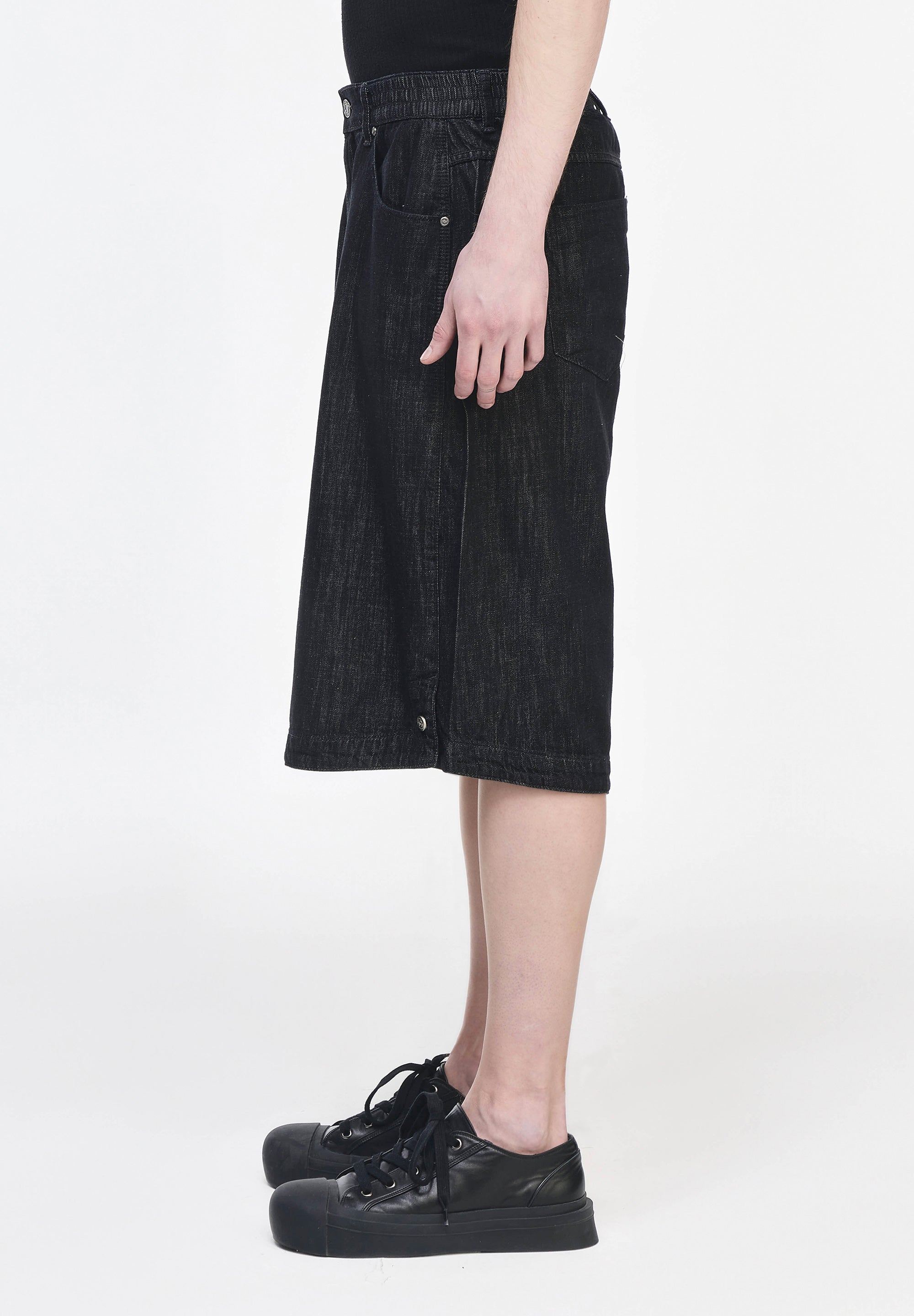 PANTHER BERMUDA DENIM SHORTS