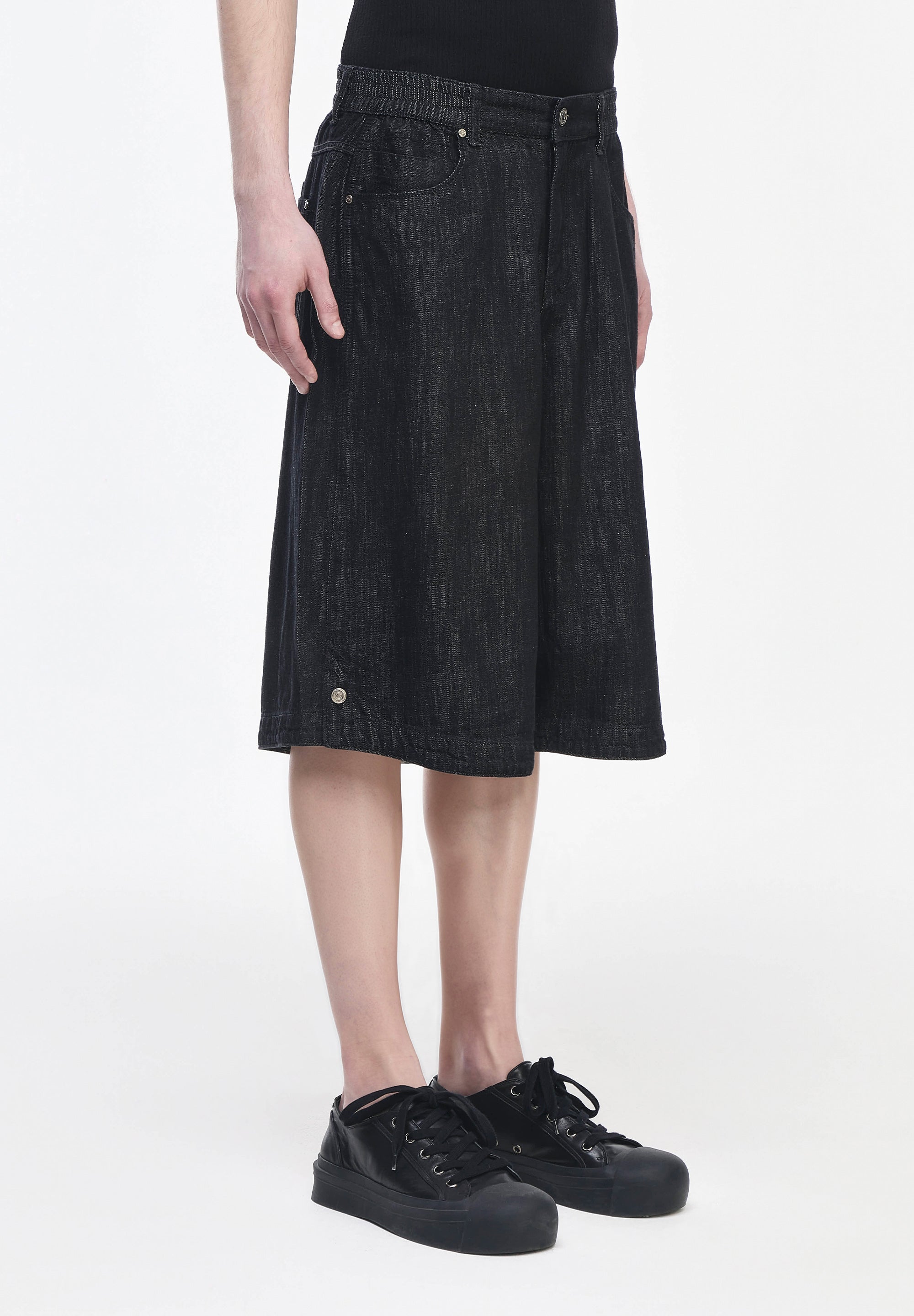 PANTHER BERMUDA DENIM SHORTS