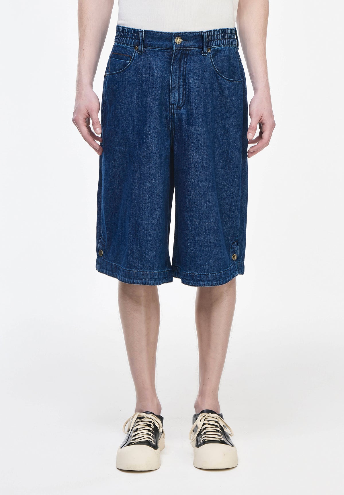 PANTHER BERMUDA DENIM SHORTS
