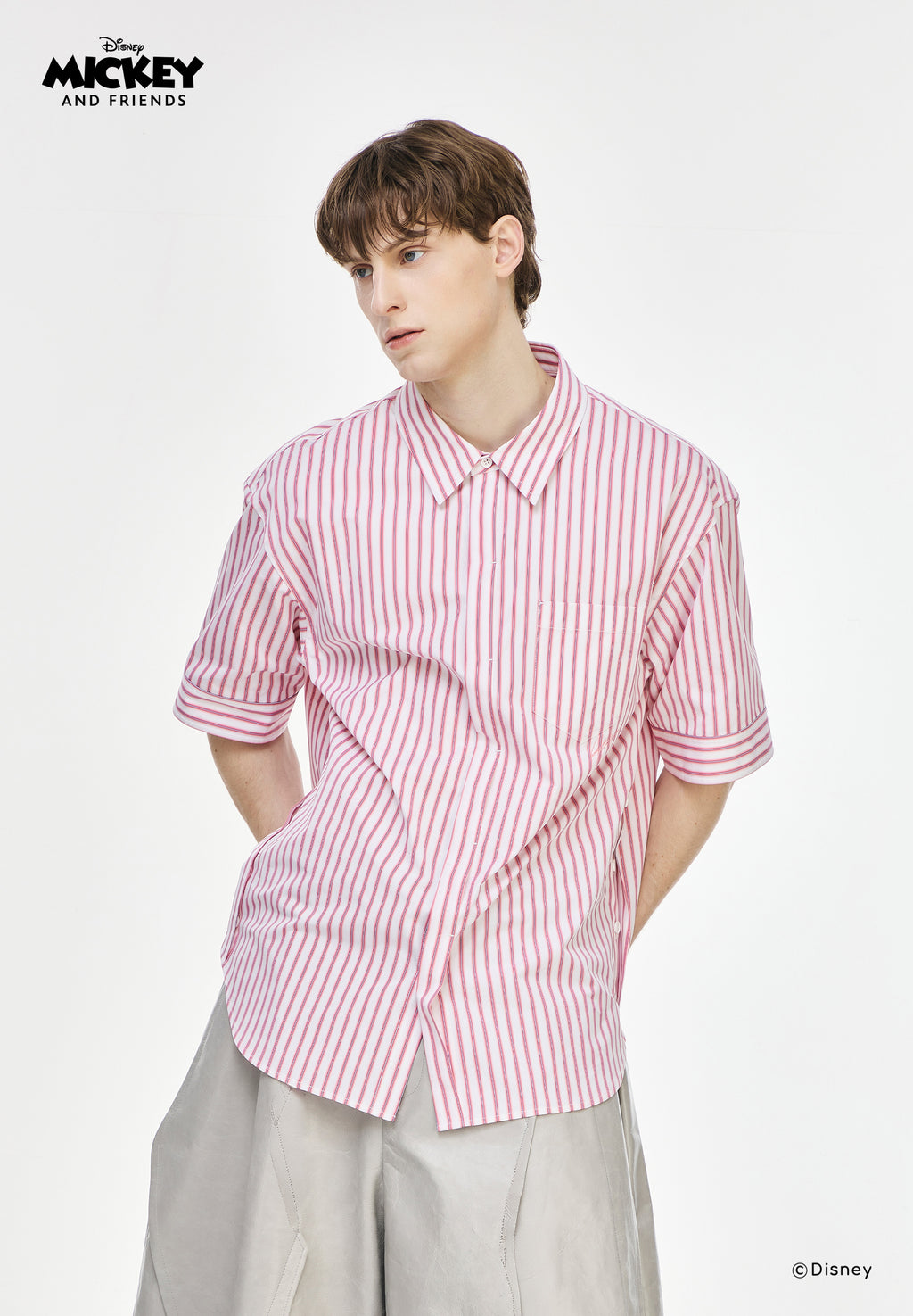 MICKEY & OSWALD STRIPE SHIRT