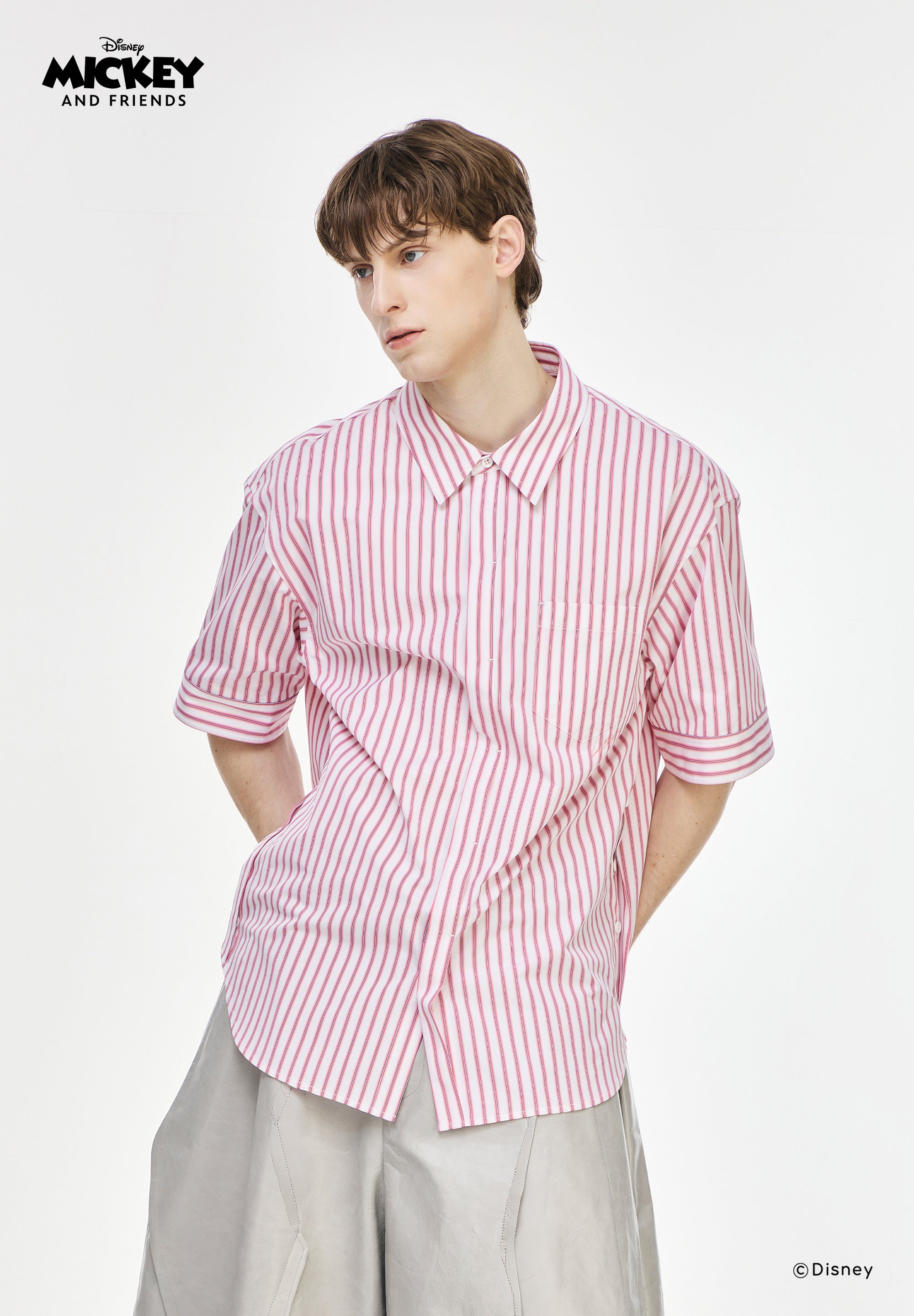 MICKEY & OSWALD STRIPE SHIRT