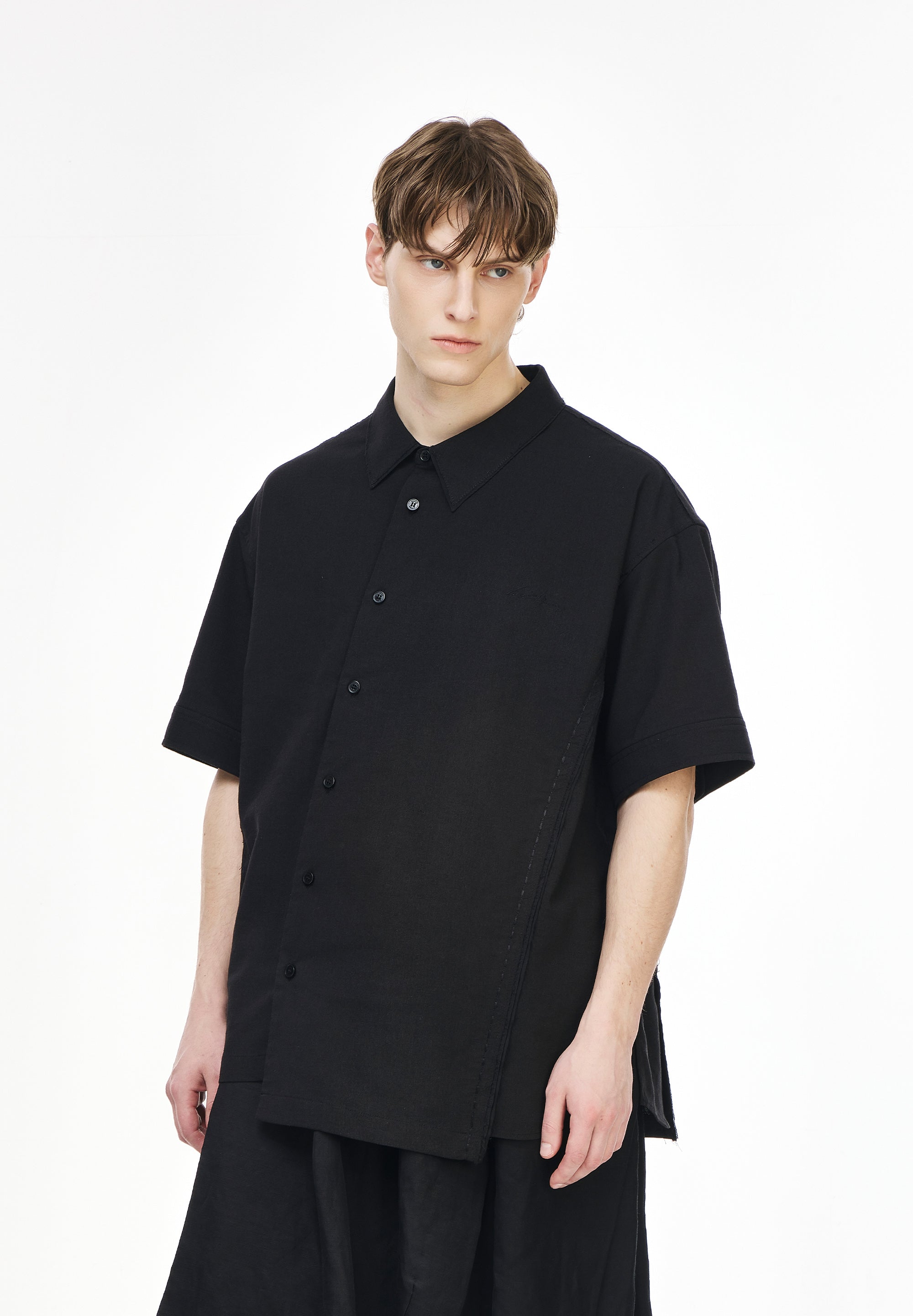 CROSS MICKEY ASYMMETRIC HALF SHIRT