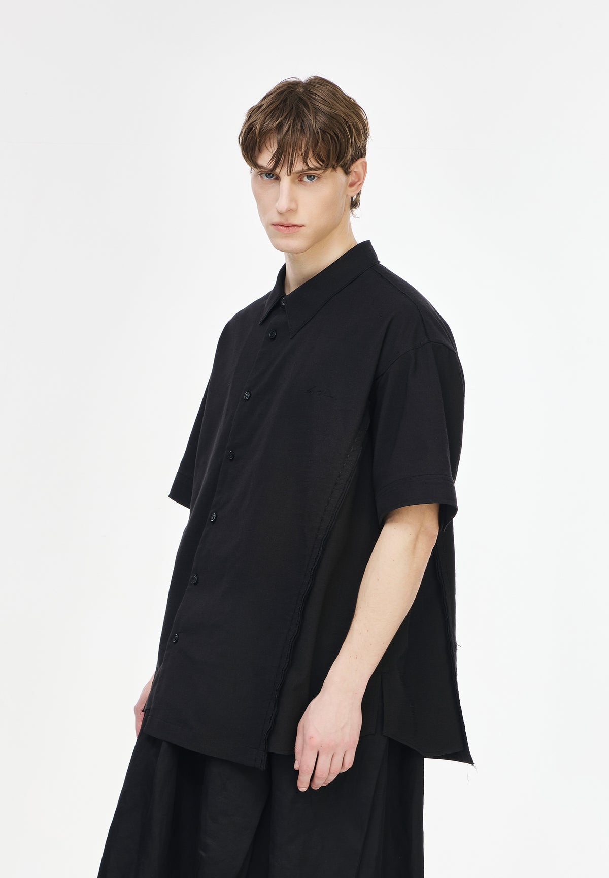 CROSS MICKEY ASYMMETRIC HALF SHIRT
