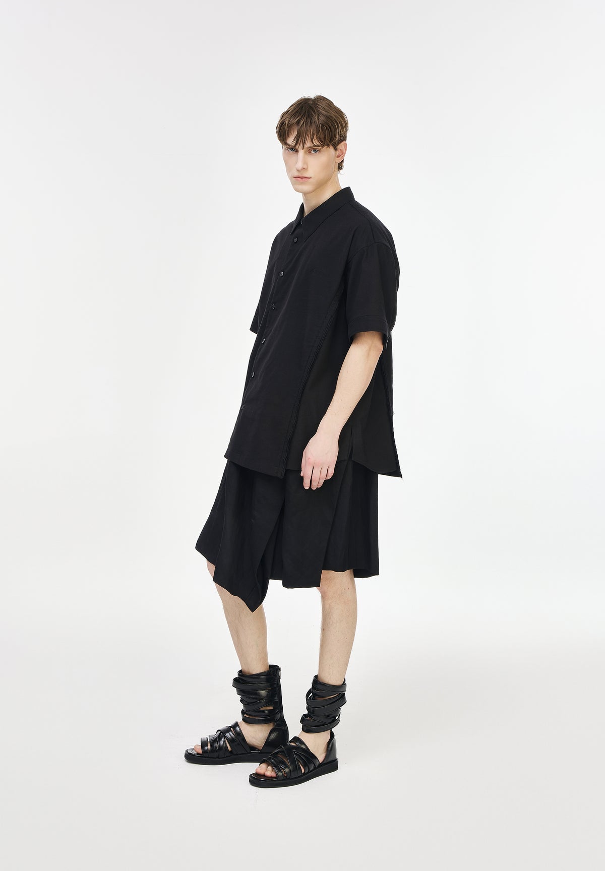 CROSS MICKEY ASYMMETRIC HALF SHIRT