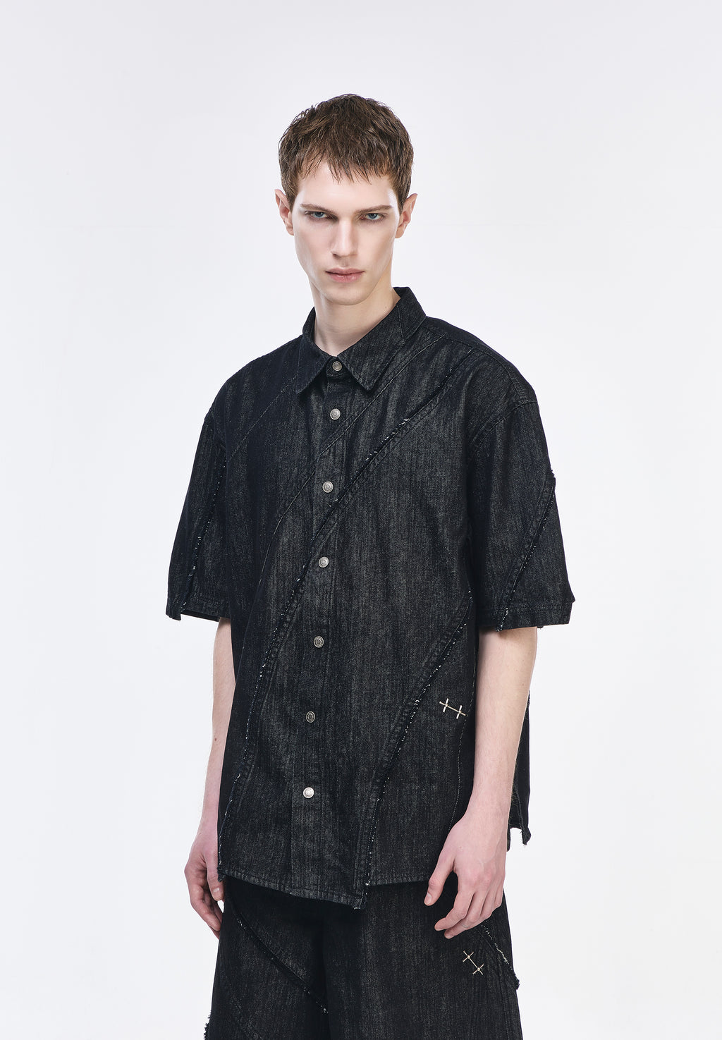 DESCENT DENIM HALF SHIRT