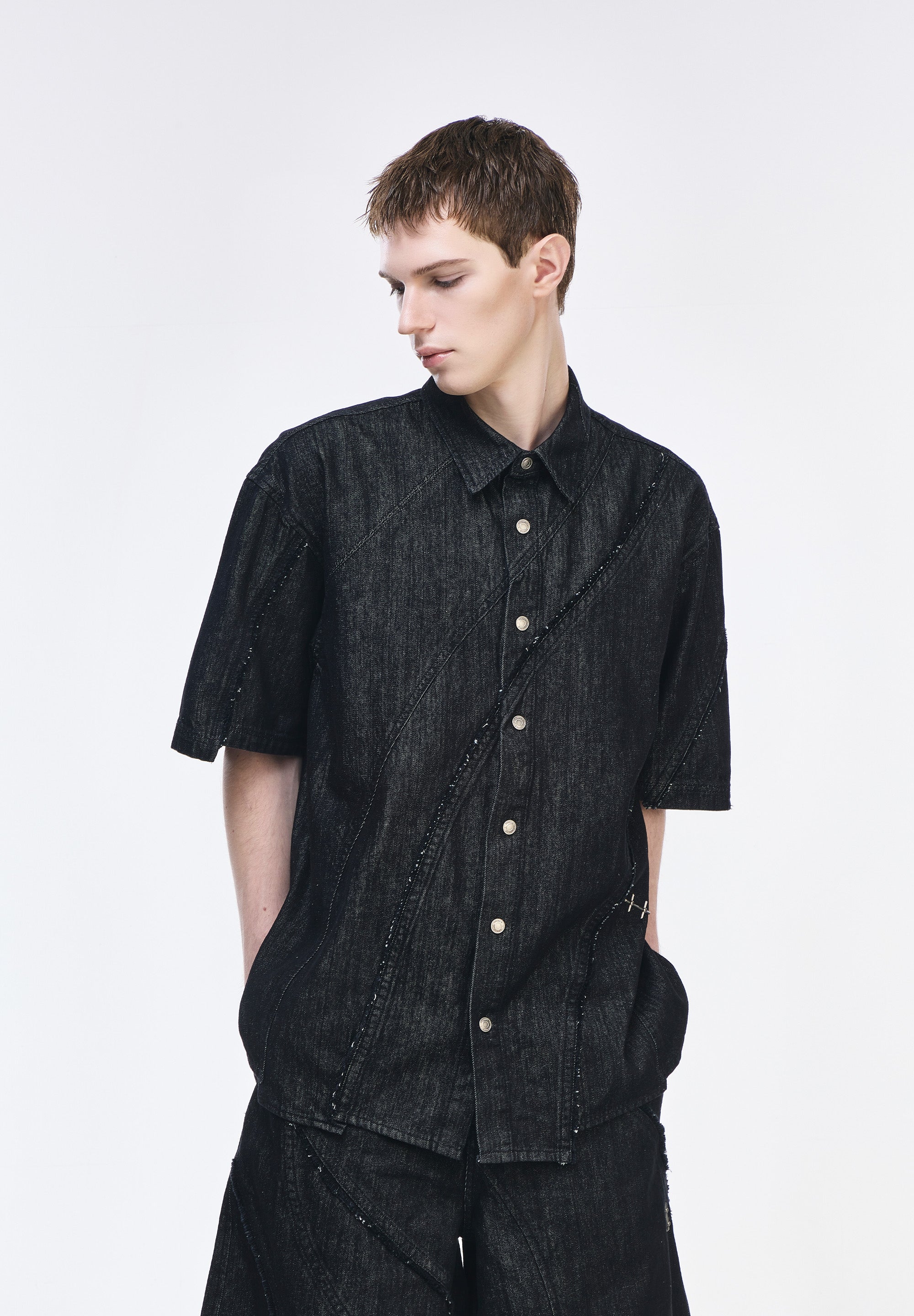 DESCENT DENIM HALF SHIRT