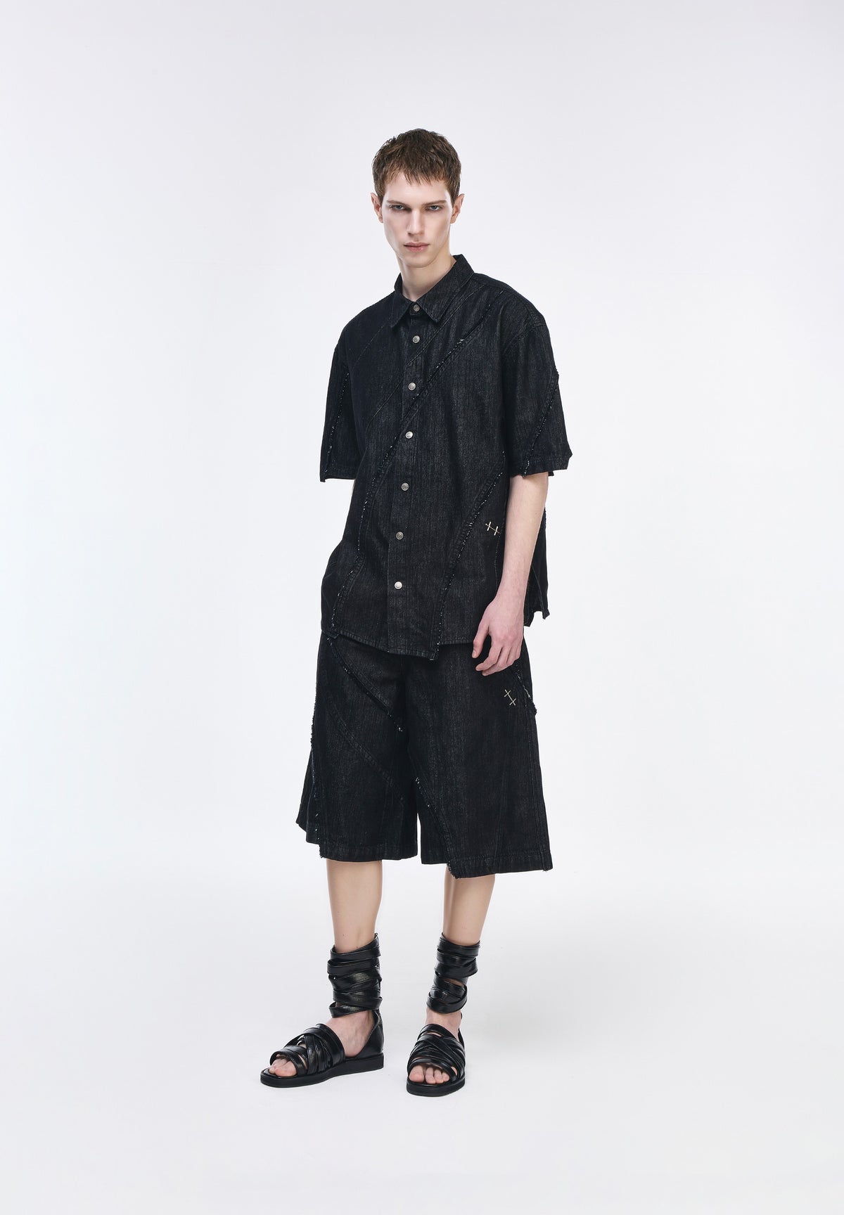 DESCENT DENIM HALF SHIRT