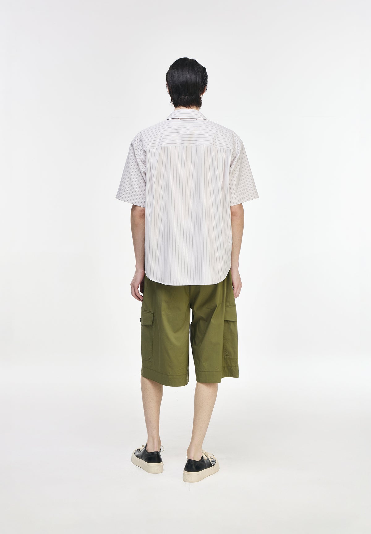 MULTI STRIPE OPEN COLLAR SHIRT