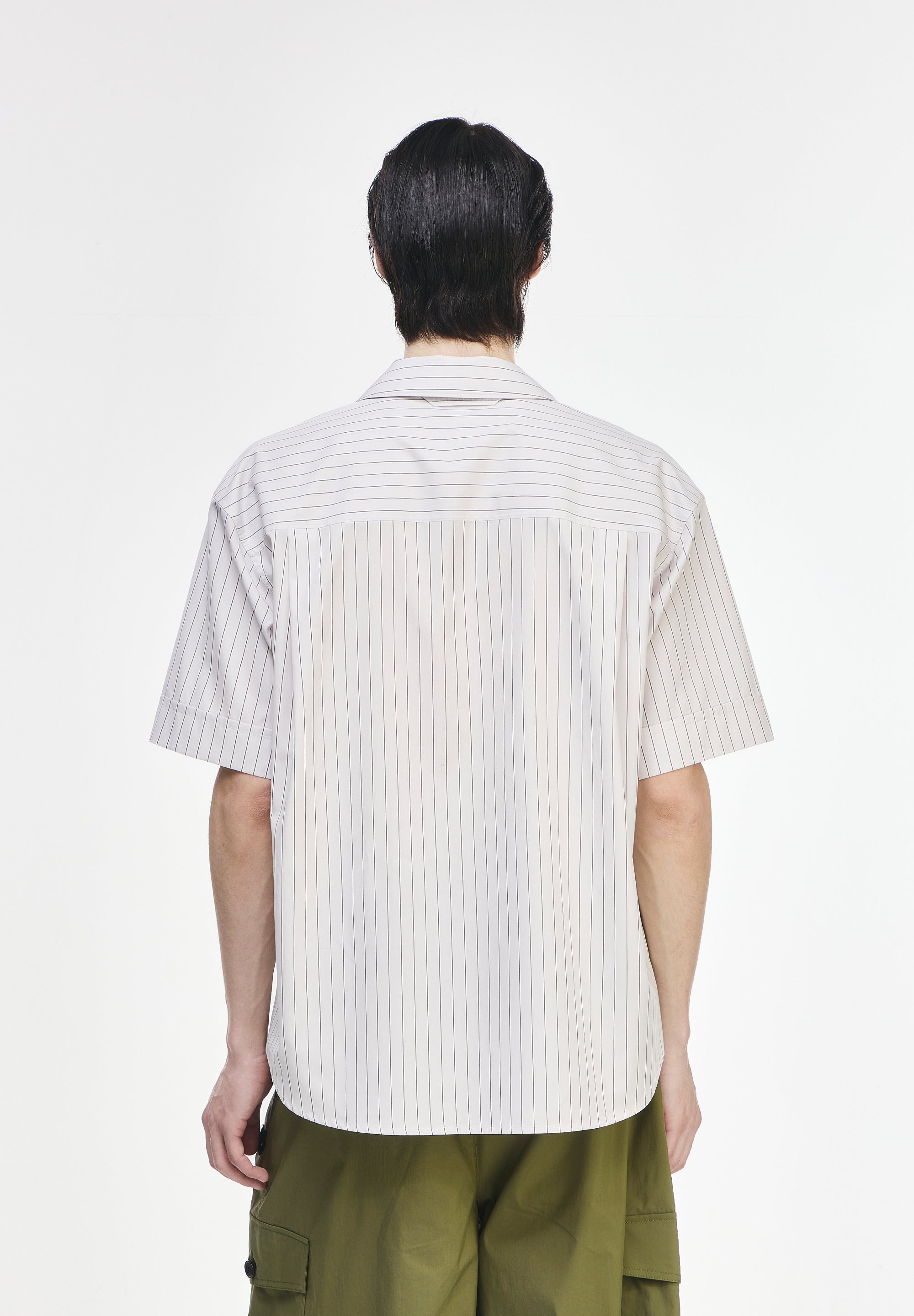 MULTI STRIPE OPEN COLLAR SHIRT
