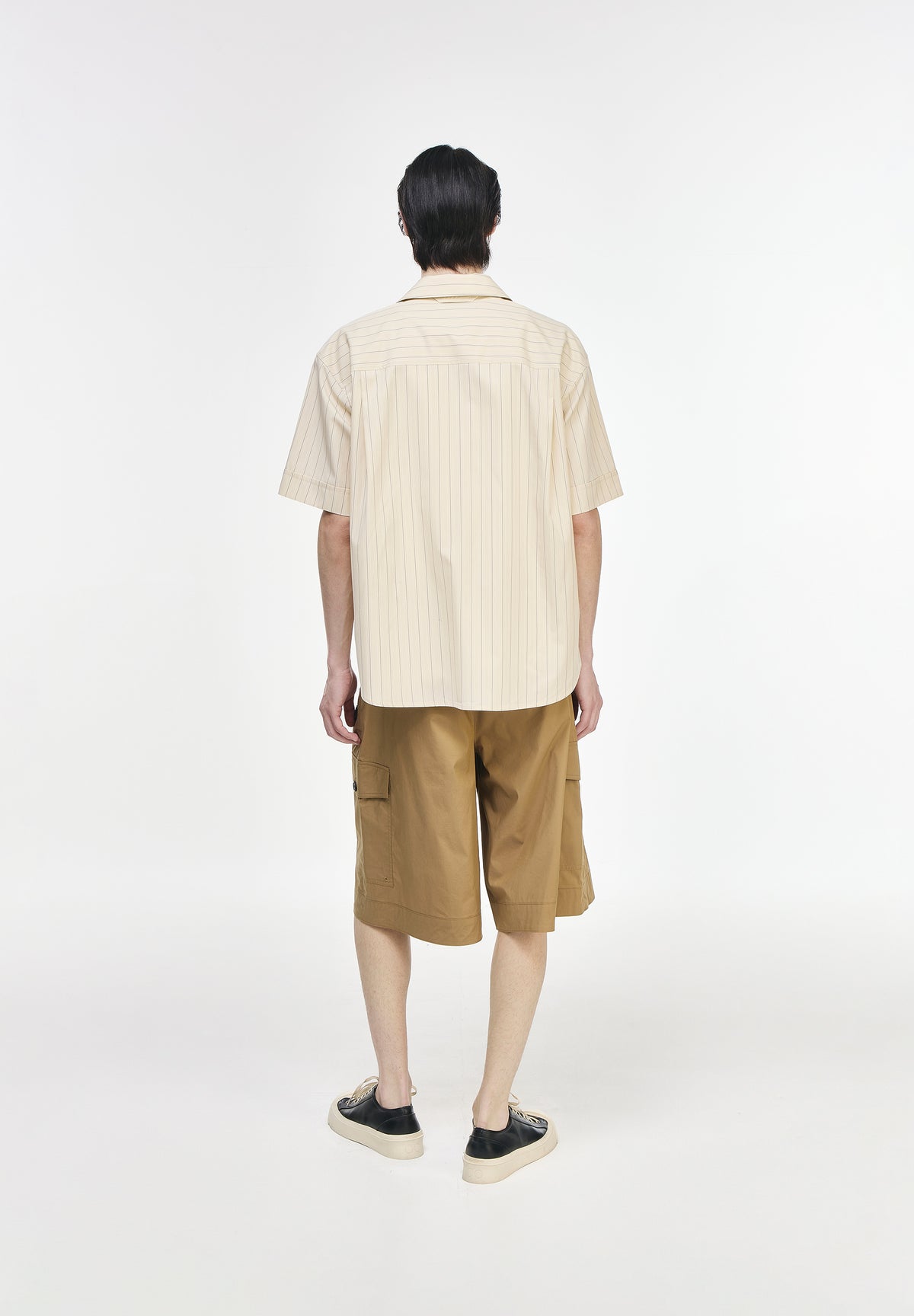 MULTI STRIPE OPEN COLLAR SHIRT