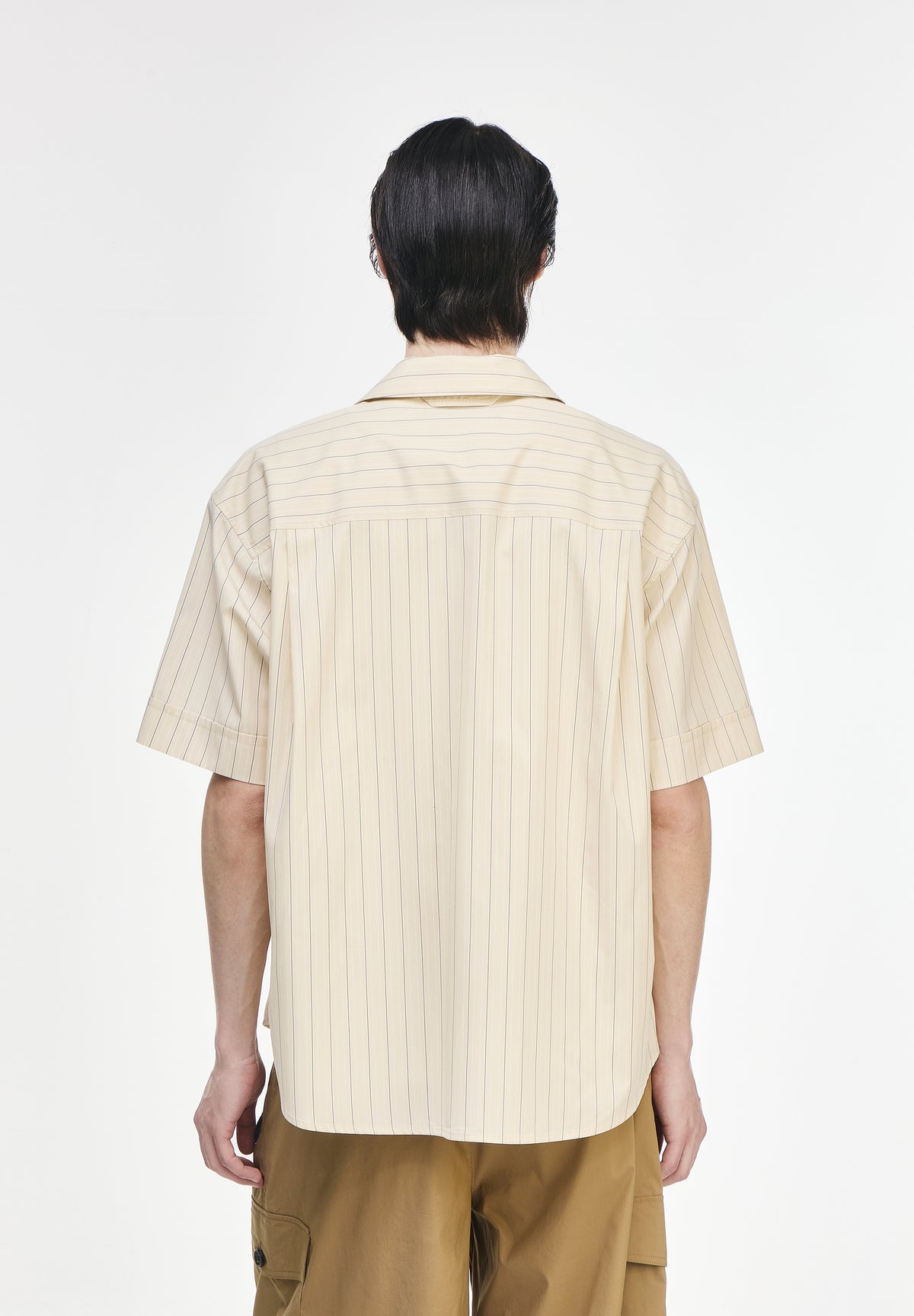 MULTI STRIPE OPEN COLLAR SHIRT