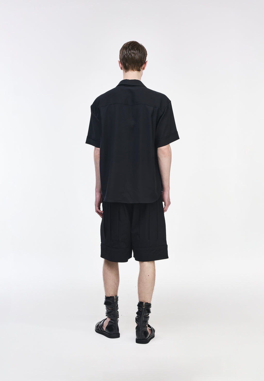 TWIN PANTHER OPEN COLLARED HALF SHIRT