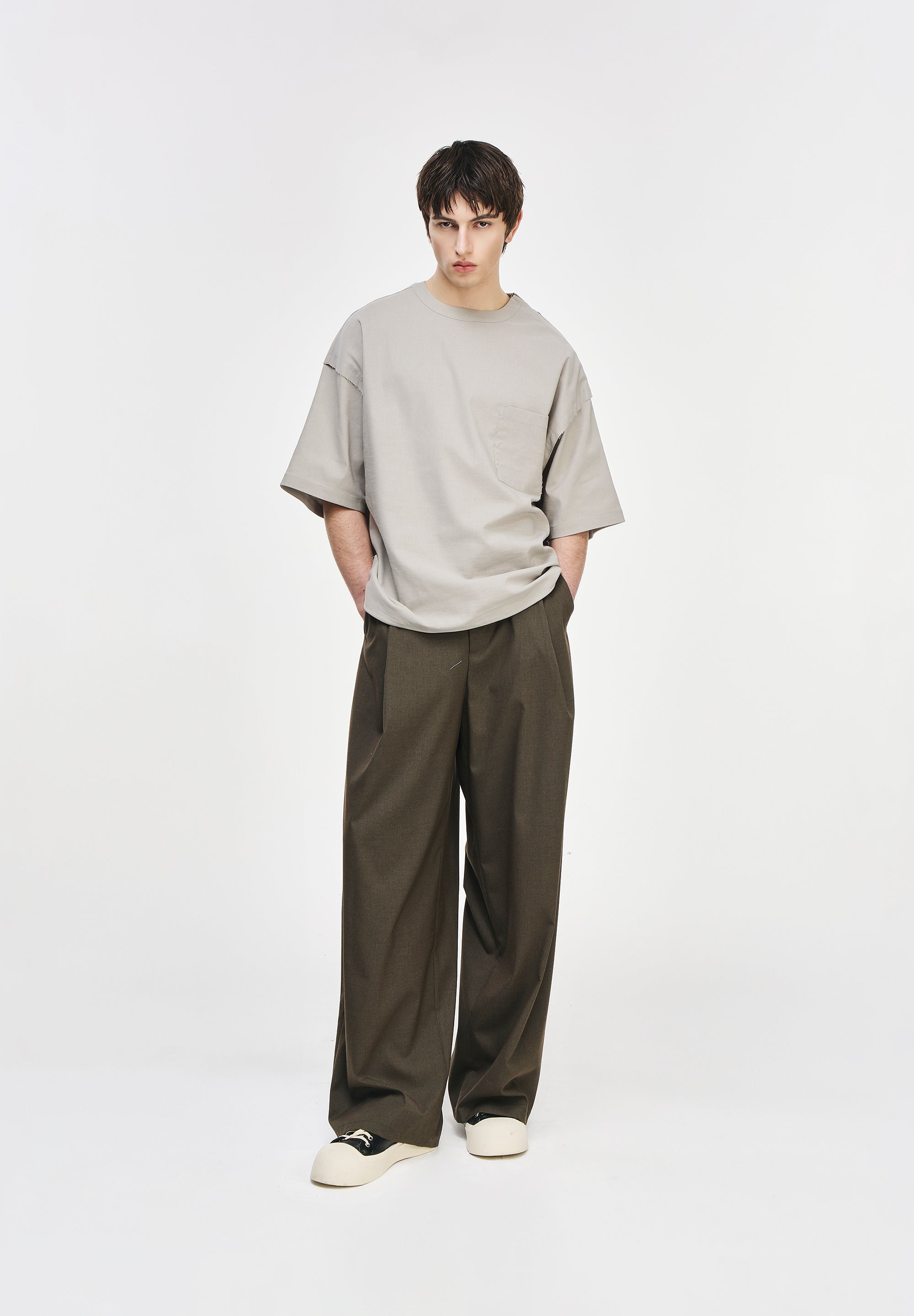 POLYPTYCH WOVEN T SHIRT