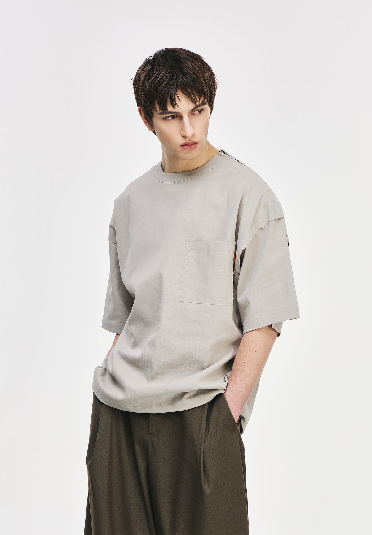 POLYPTYCH WOVEN T SHIRT