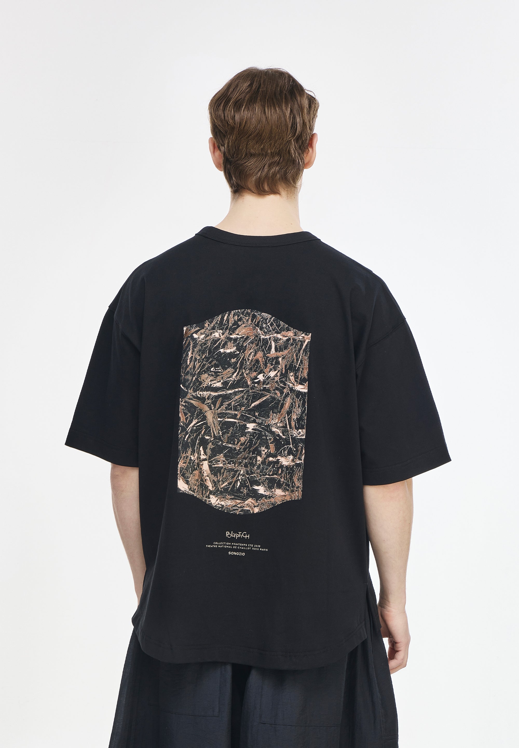 CROSSING STROKES PAINTED T SHIRT