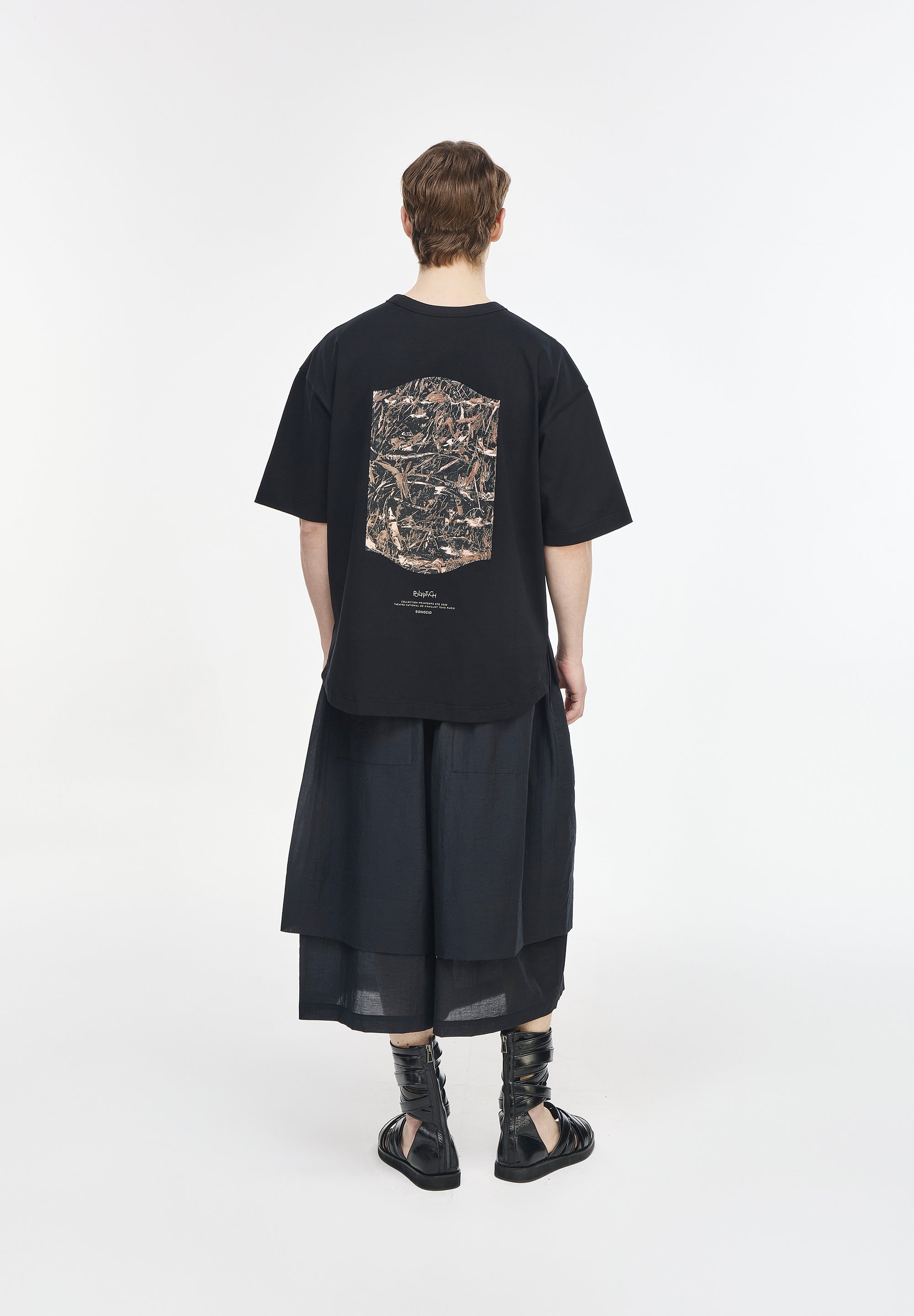 CROSSING STROKES PAINTED T SHIRT