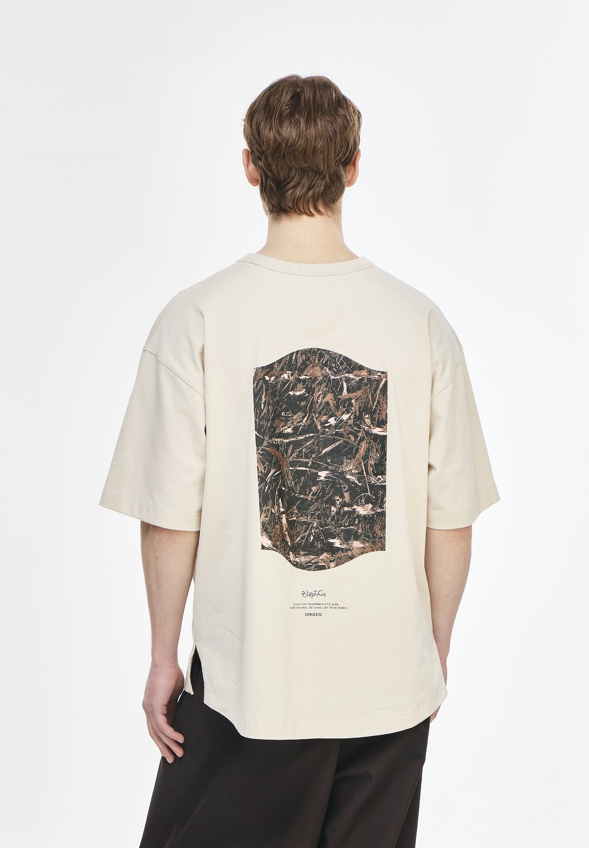 CROSSING STROKES PAINTED T SHIRT