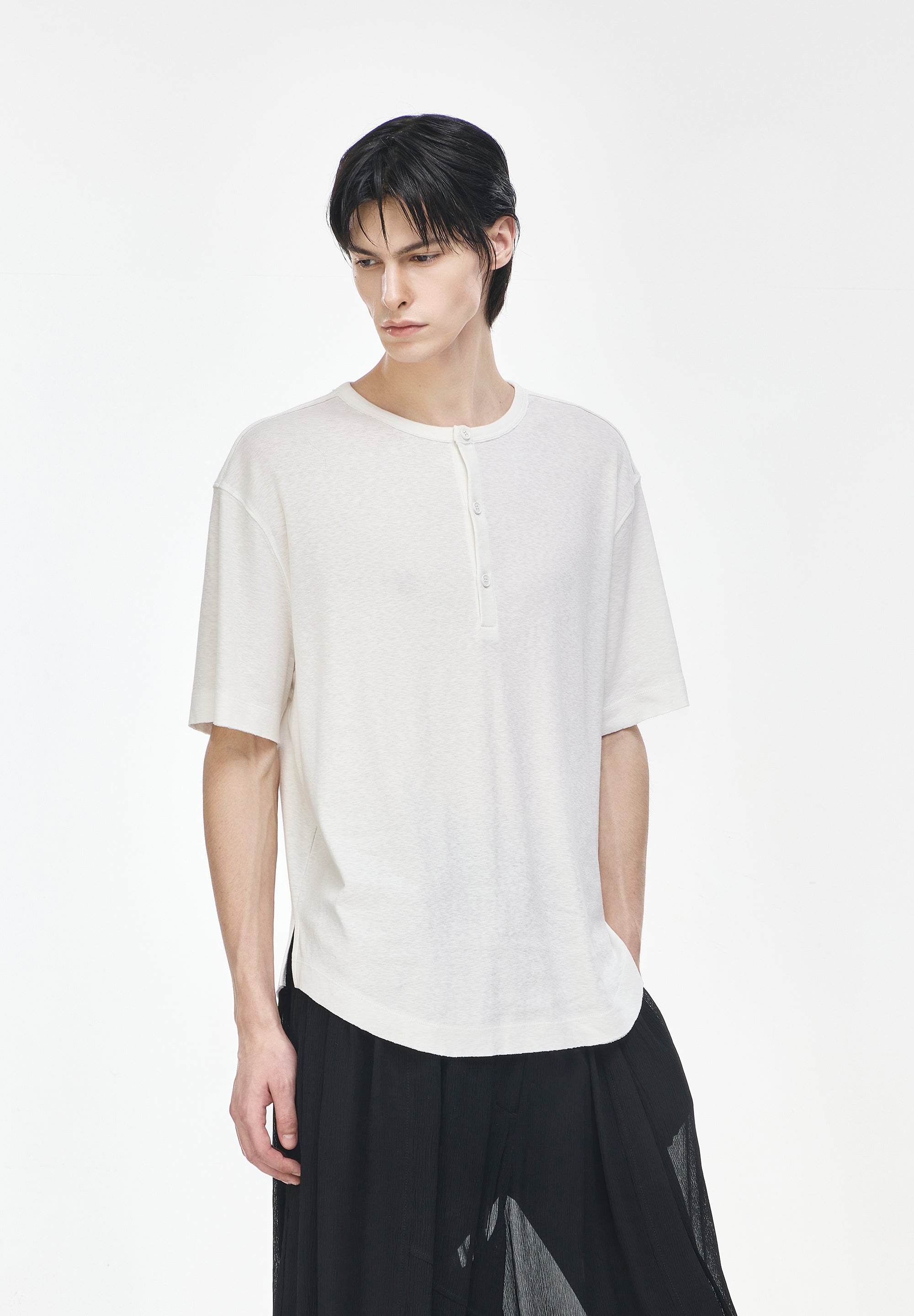 MONOLITH HENLEY NECK T SHIRT