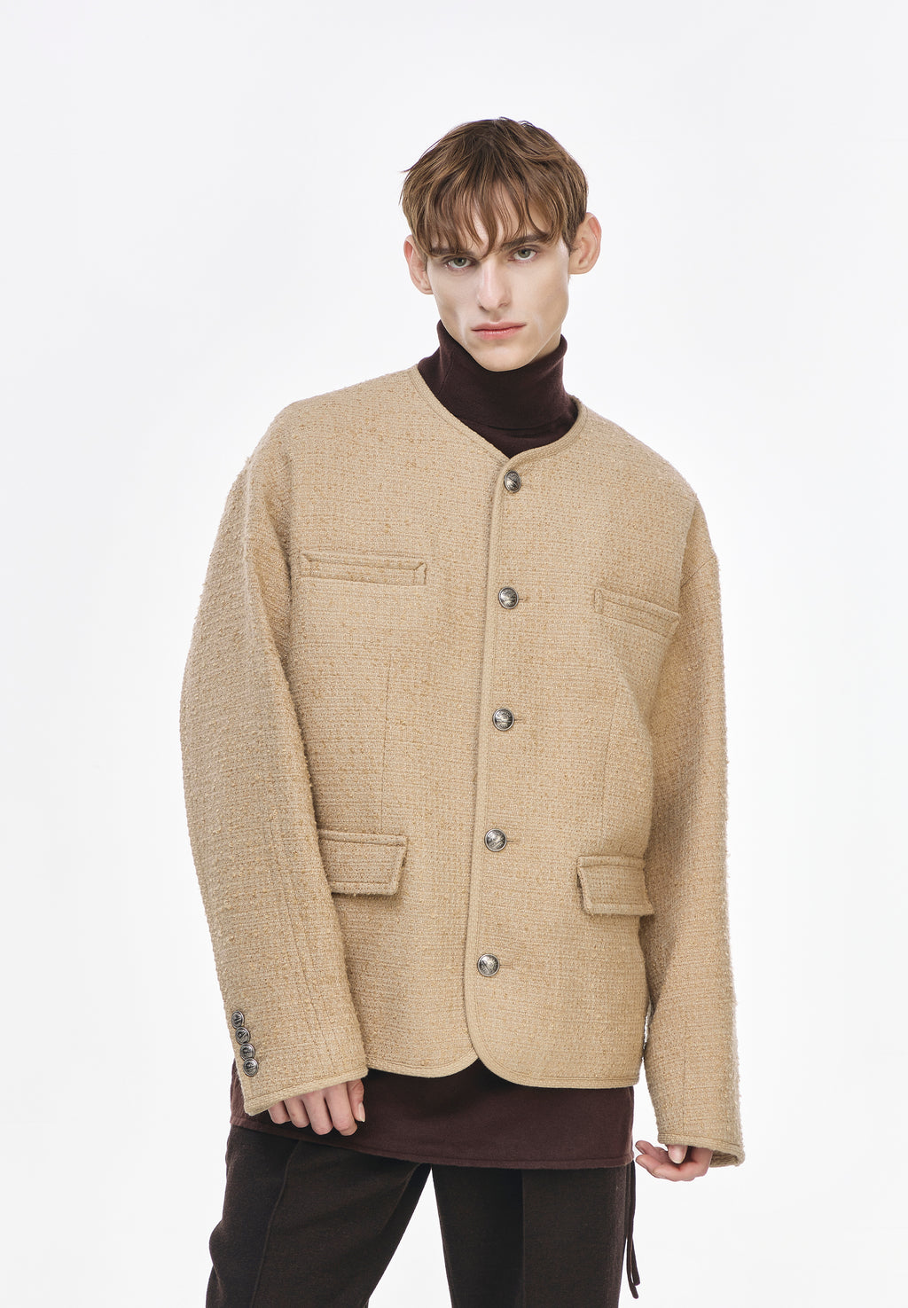 COCOON ROUND NECK JACKET