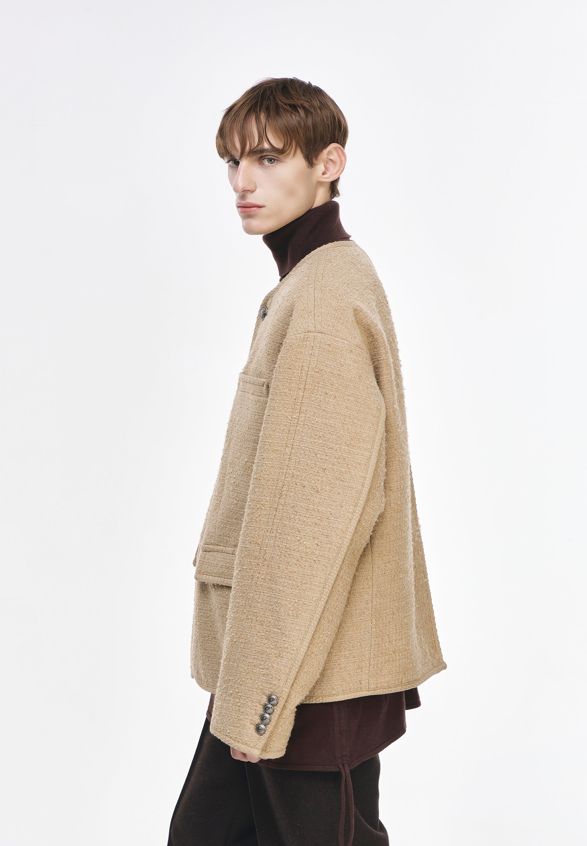 COCOON ROUND NECK JACKET