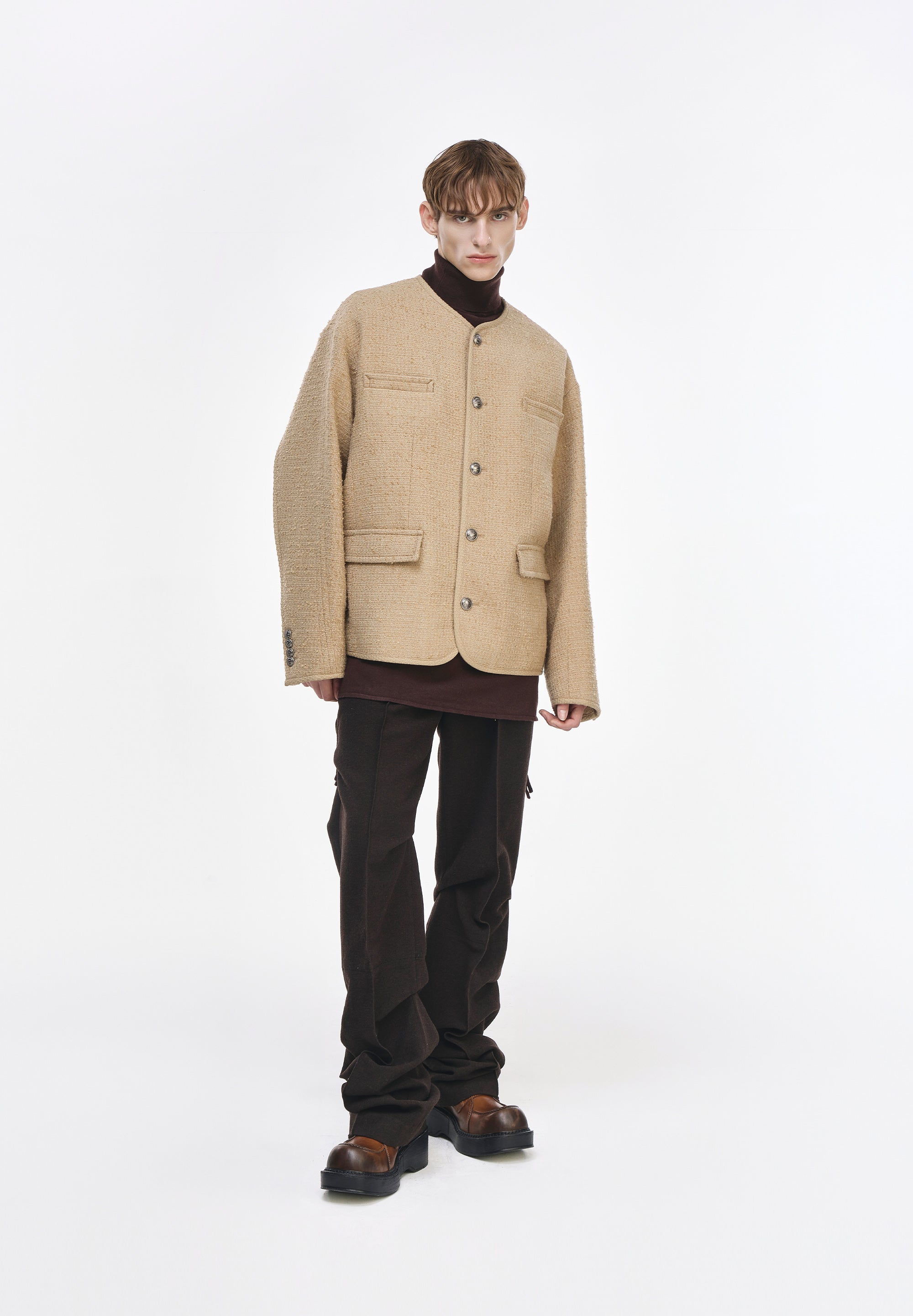 COCOON ROUND NECK JACKET