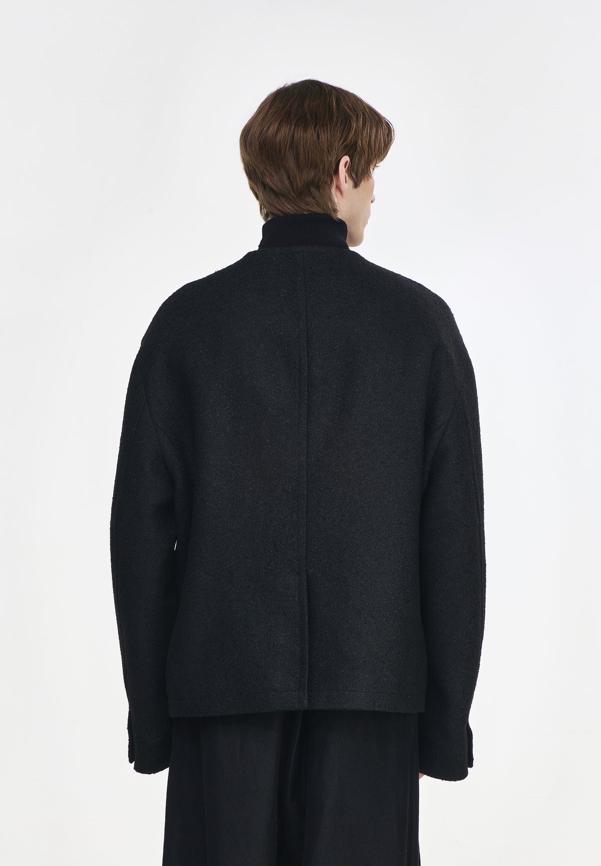 FRILL LAYERED ROUND NECK JACKET