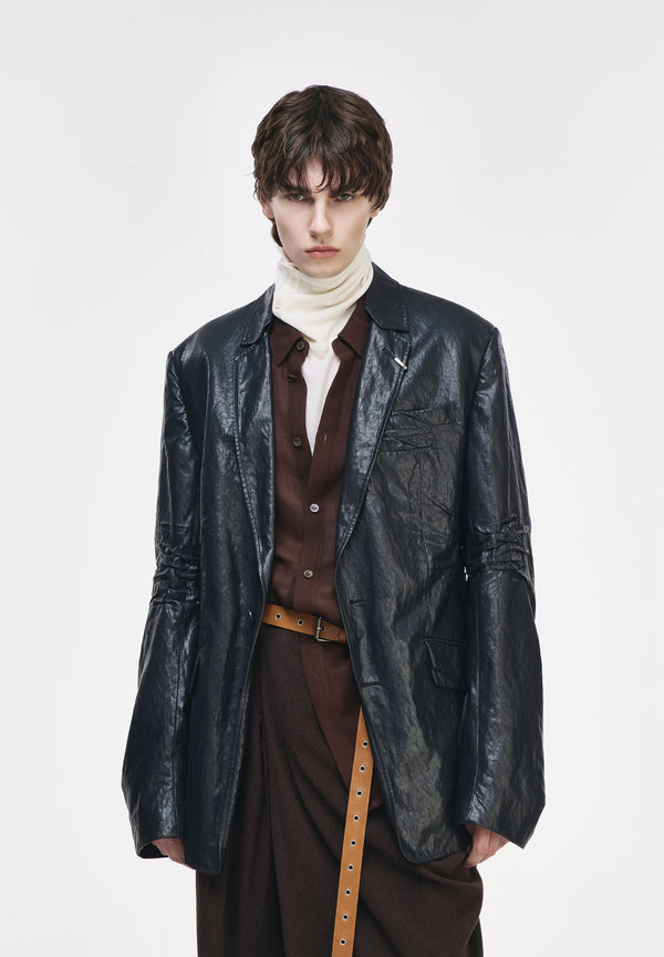 WELD LEATHER BLAZER