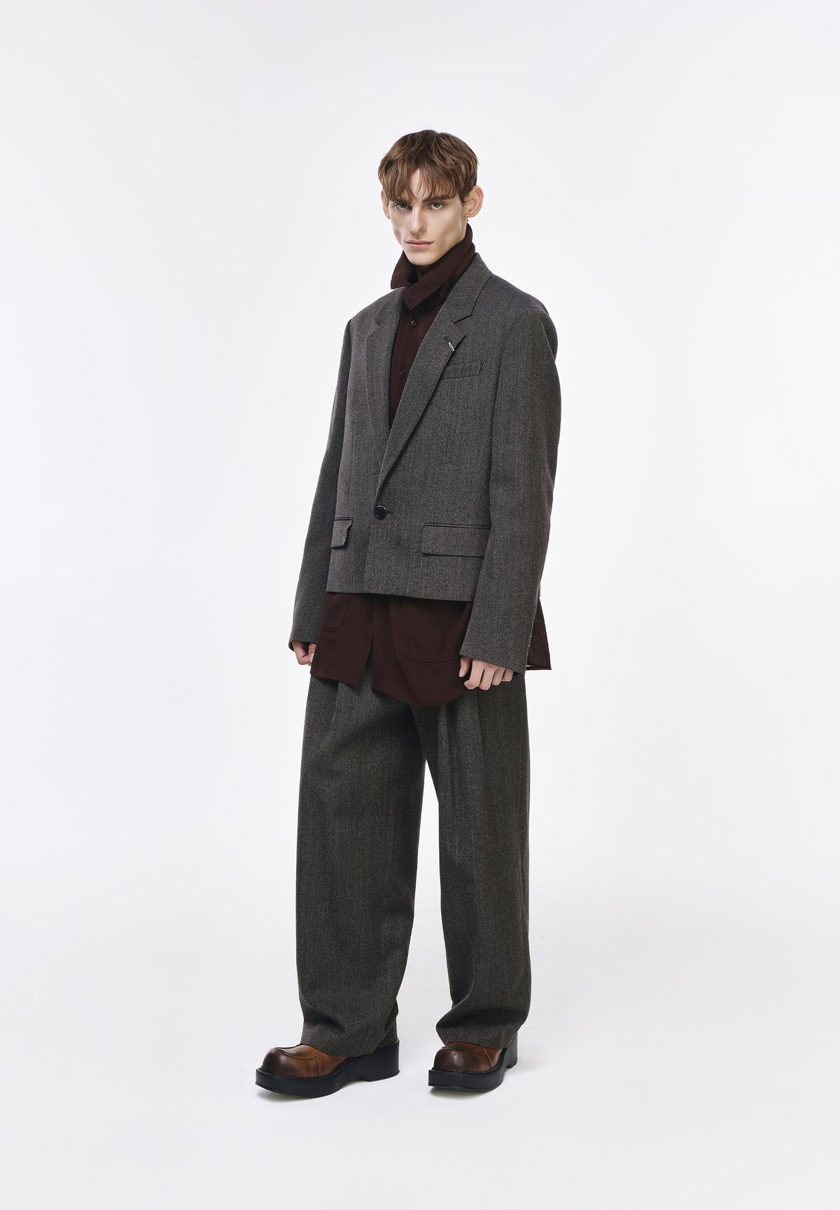 ARTISANAL ONE BUTTON CROPPED BLAZER